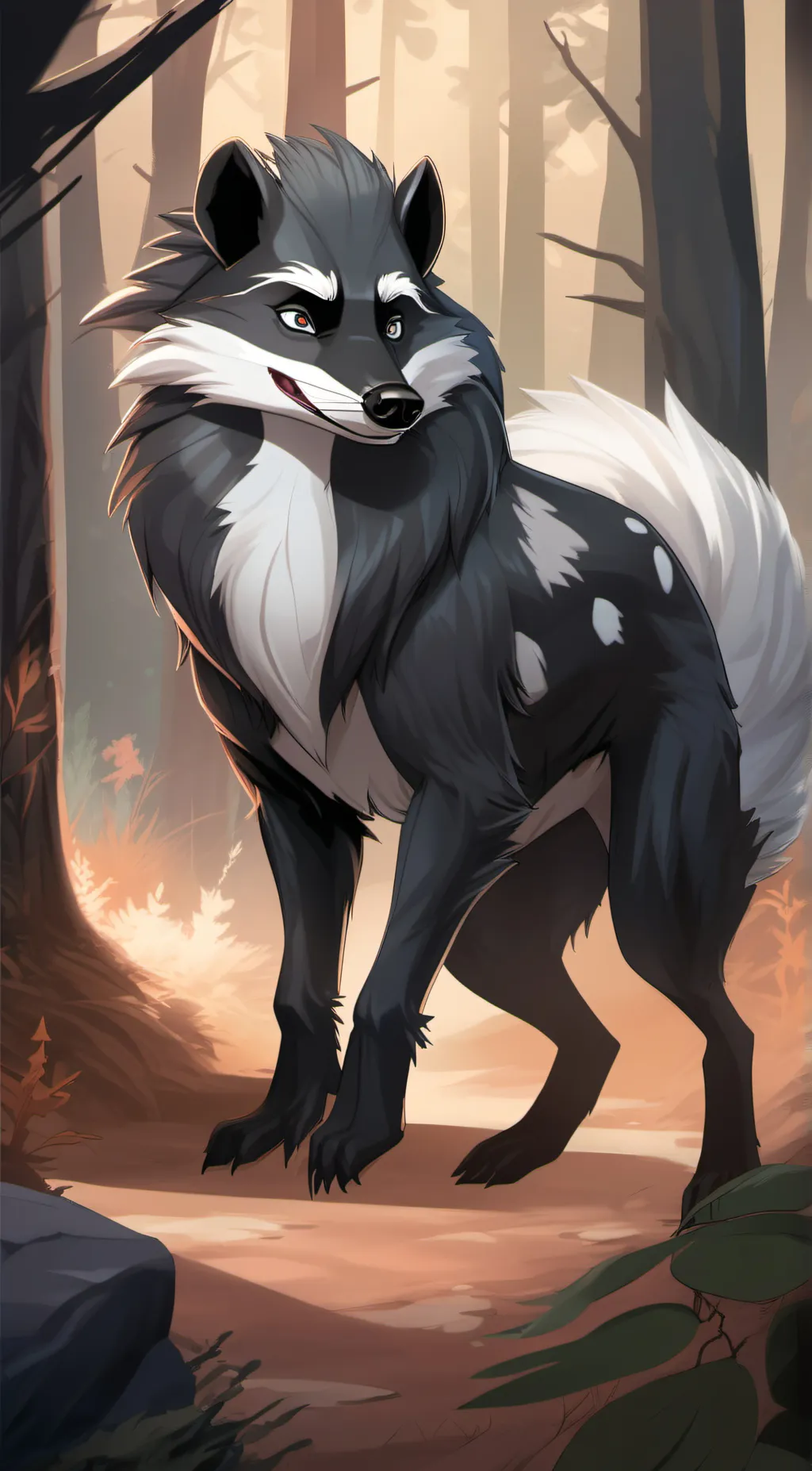 Talkie AI - Chat with Black Wolf Skunk