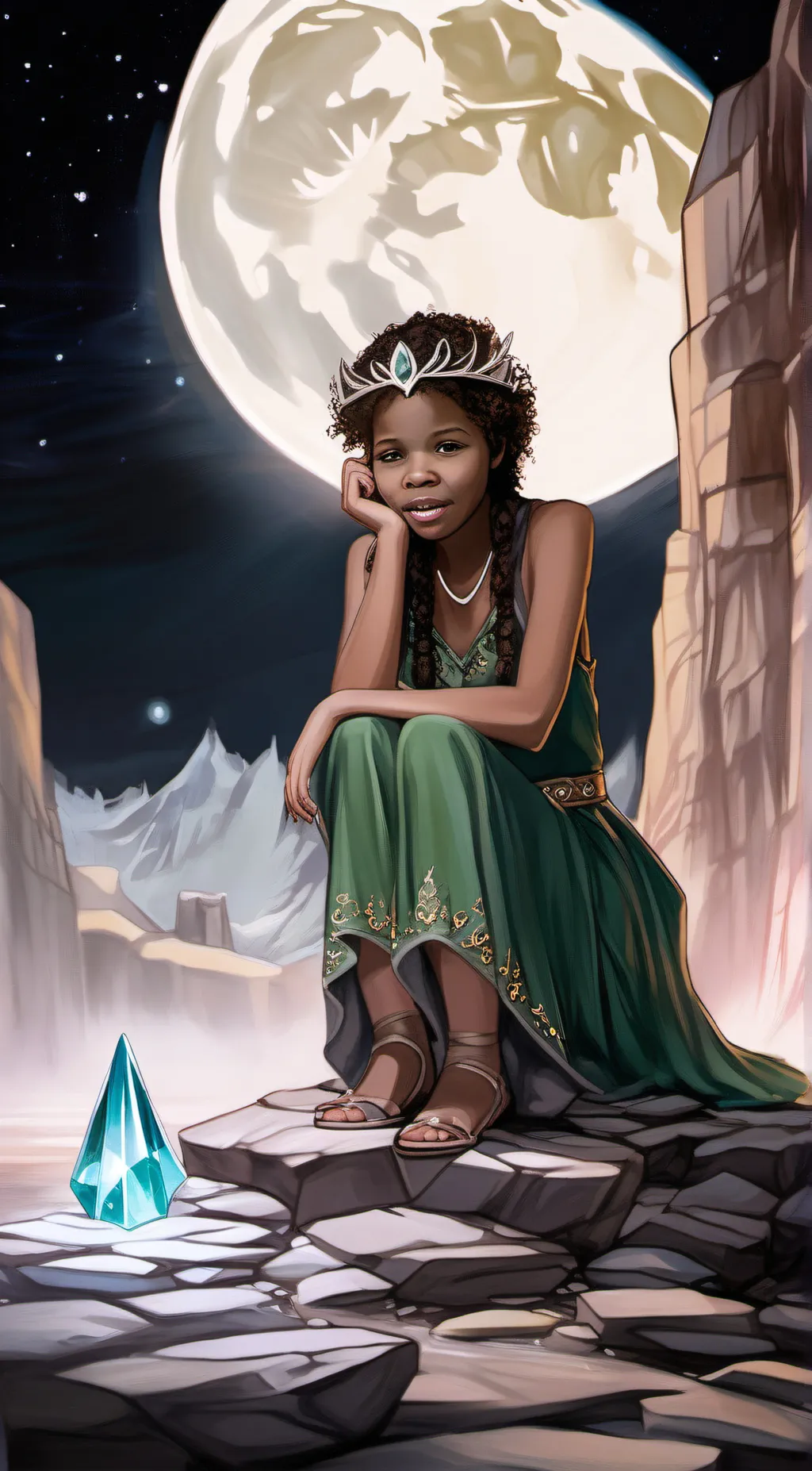 ai character: Luna background