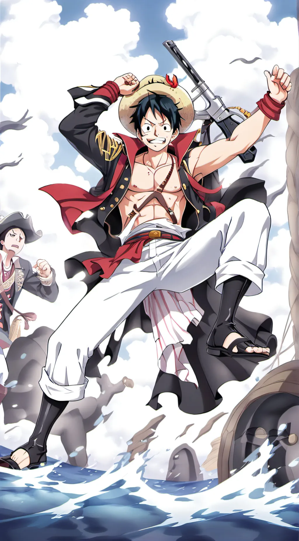 ai character: Luffy  background