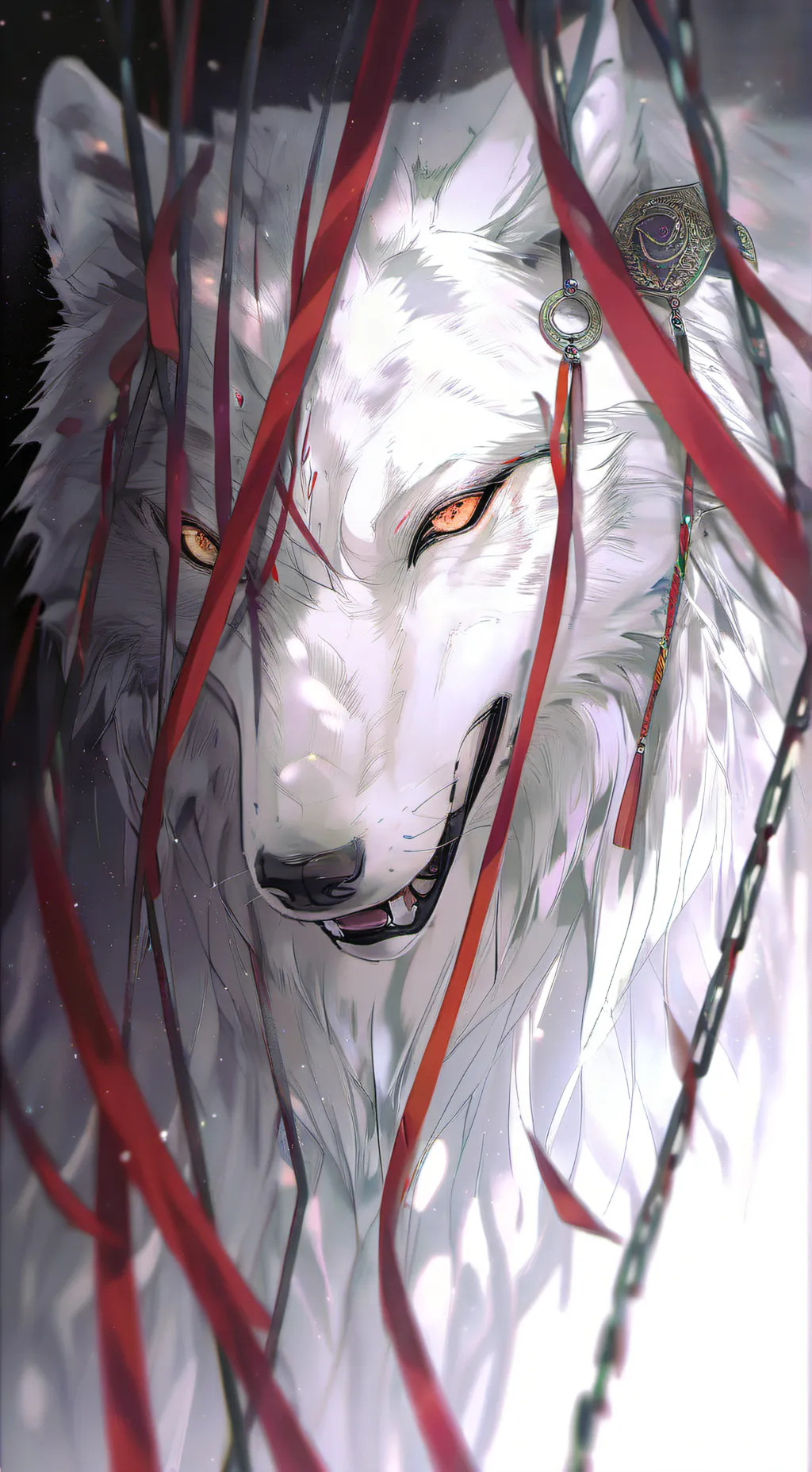 ai character: snow background