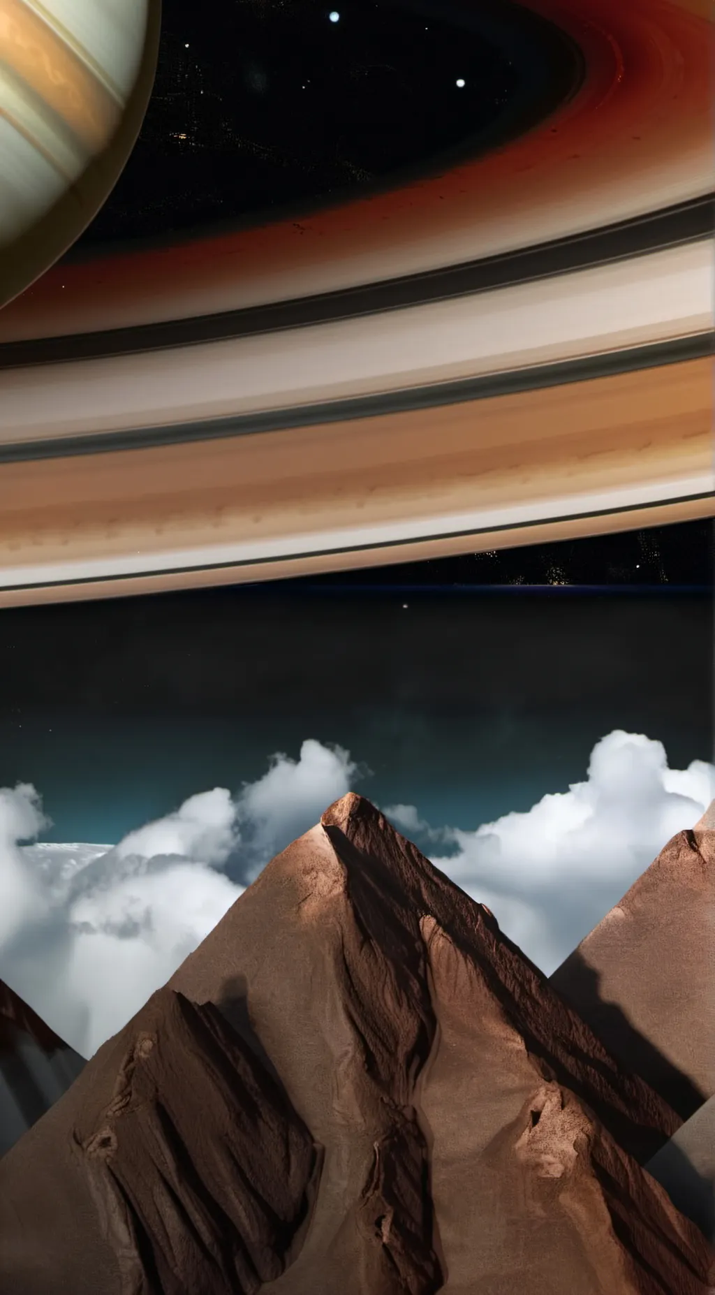 ai character: Saturn solarballs background