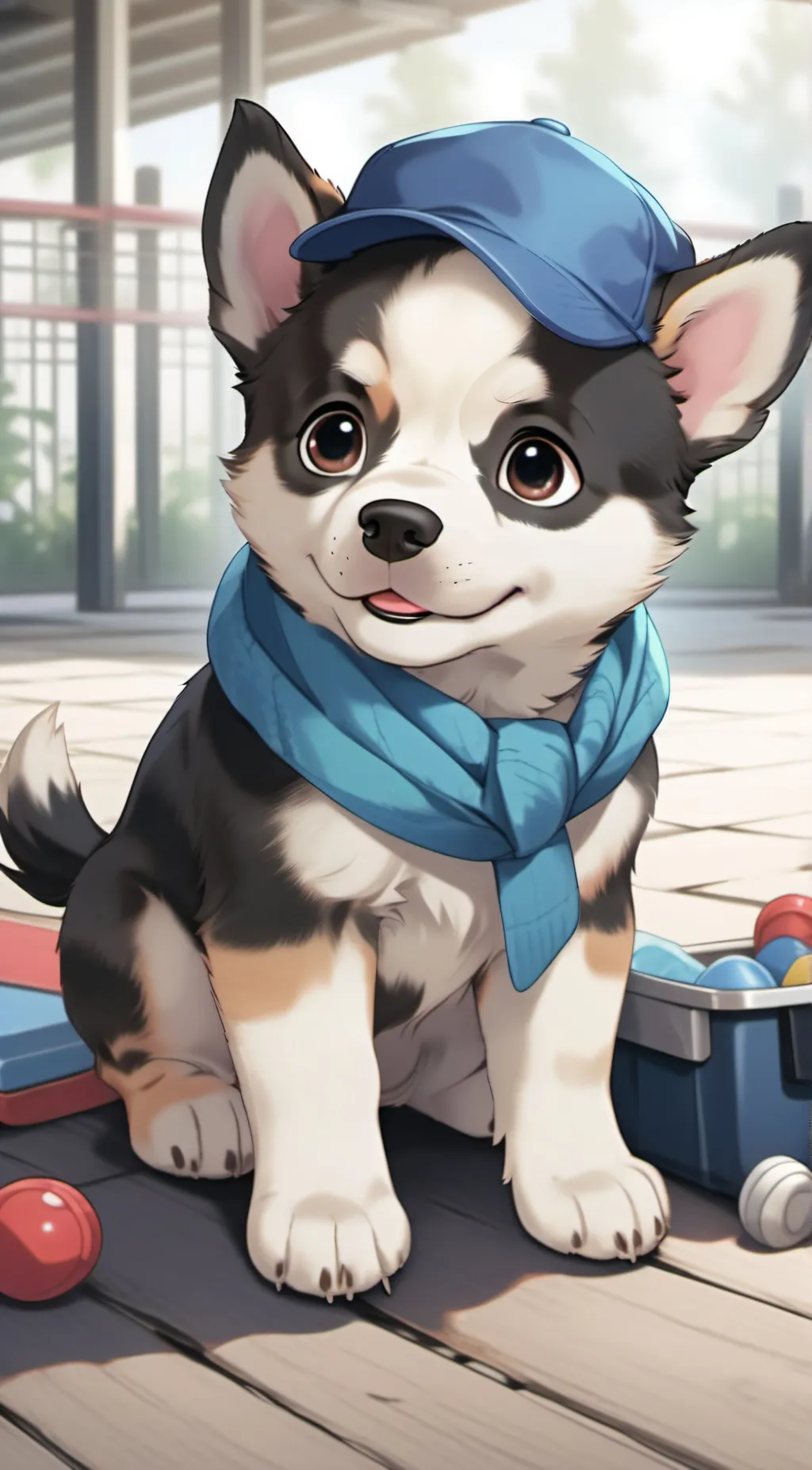 ai character: fluffy buns background