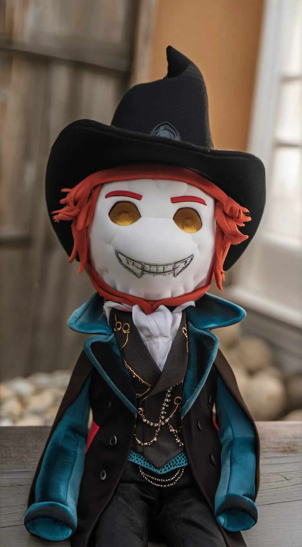 ai character: Alastor plushie background