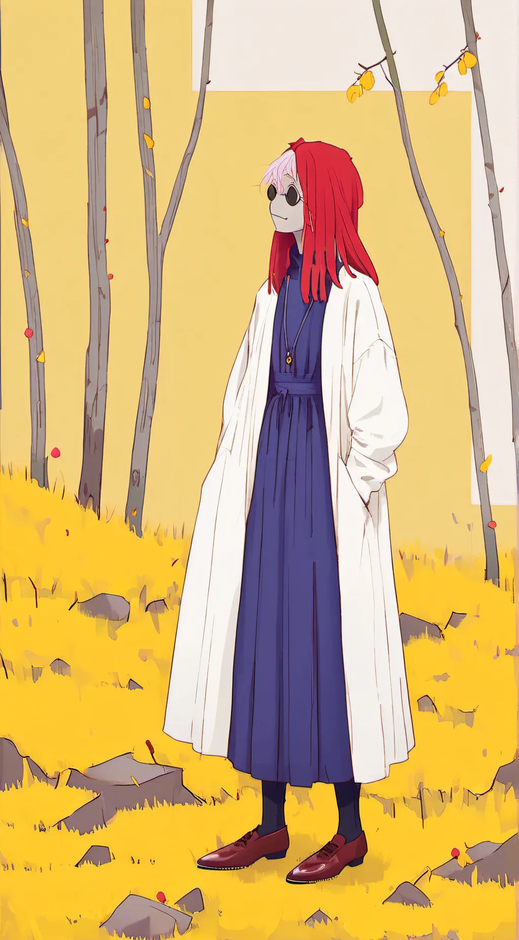 ai character: Red guy dhmis background