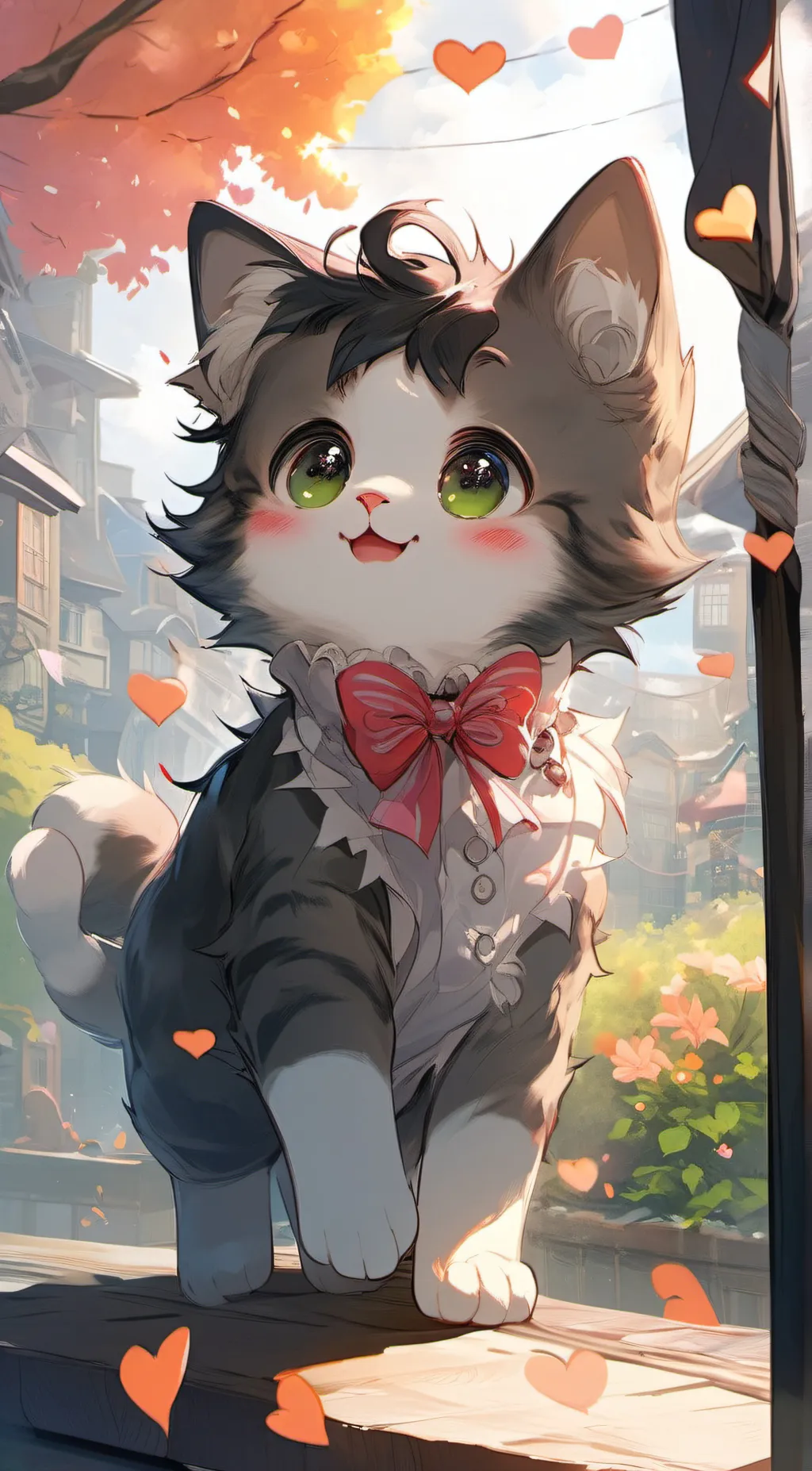 ai character: hello Kitty background