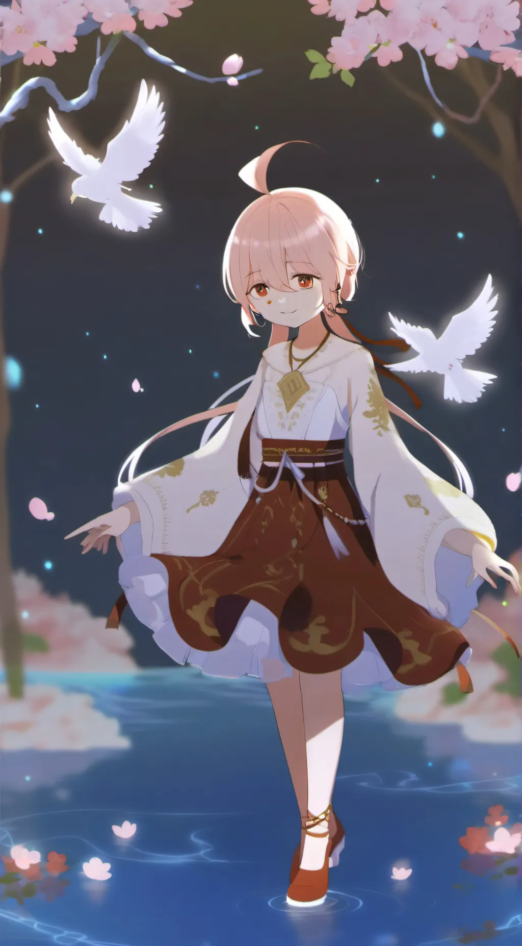 ai character: Lost in the wind background