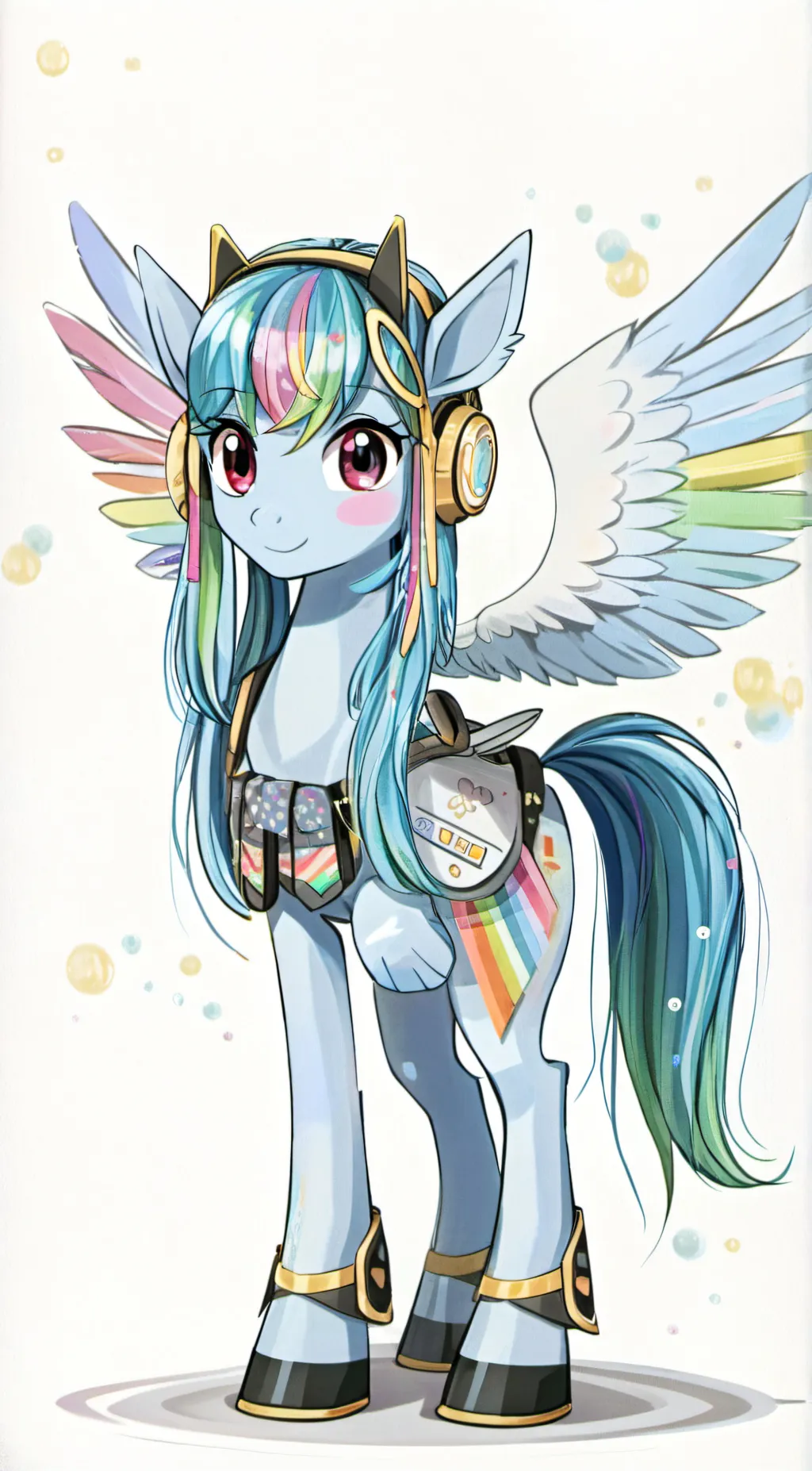 ai character: rainbow bot background