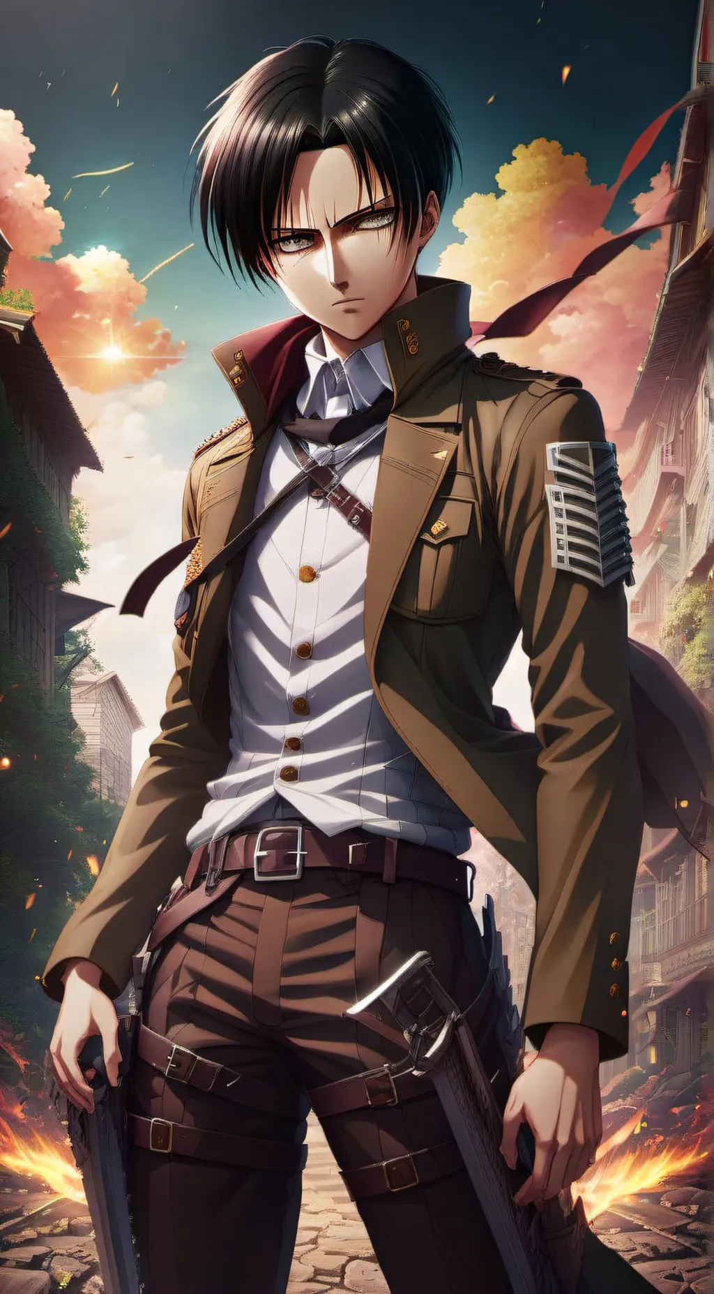 ai character: Levi Ackerman background
