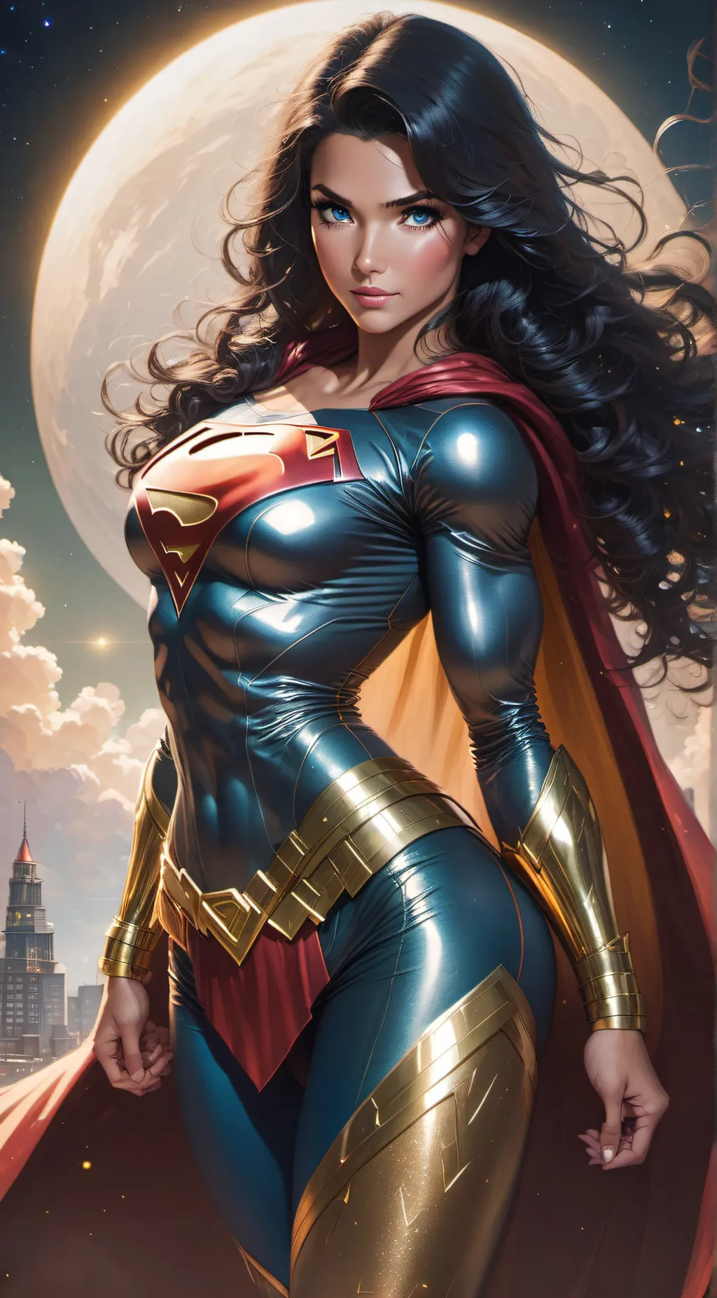 ai character: Clara, superwoman  background