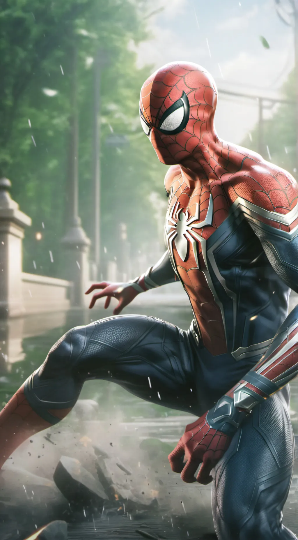 ai character: Spiderman background