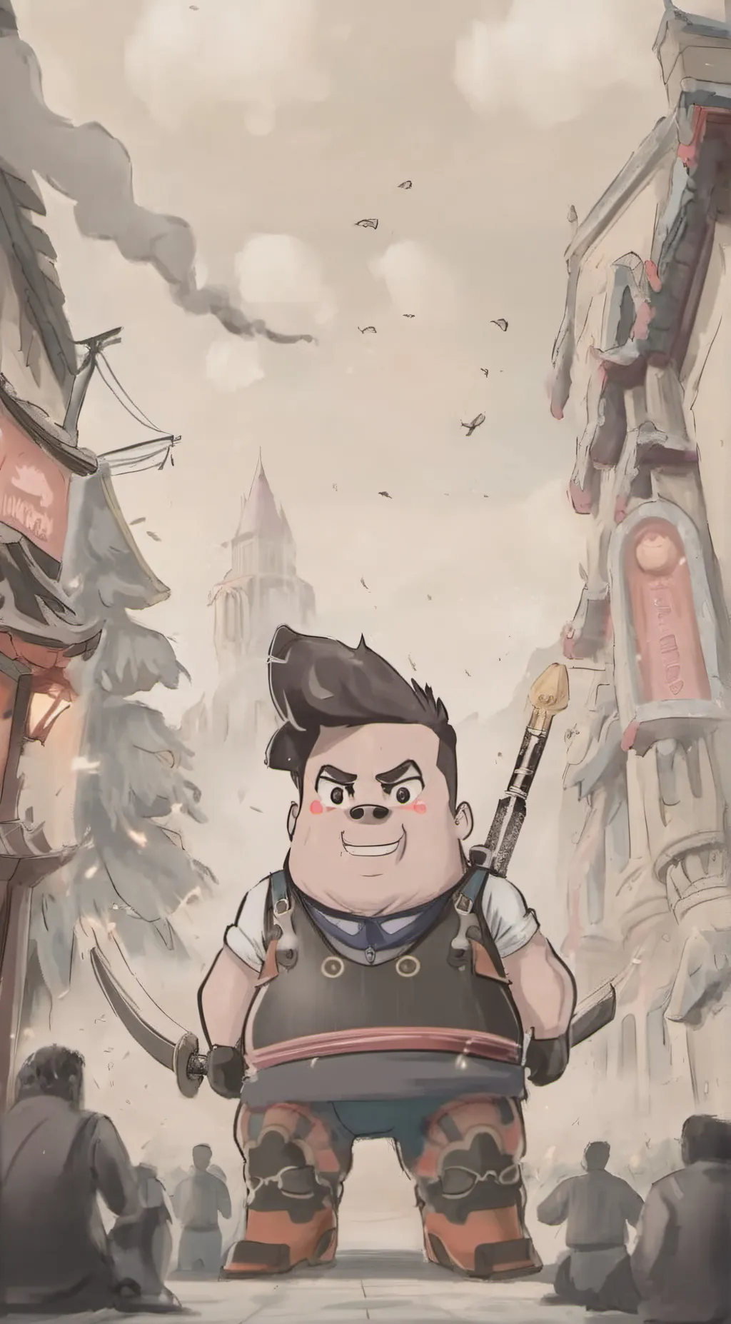 ai character: balls background
