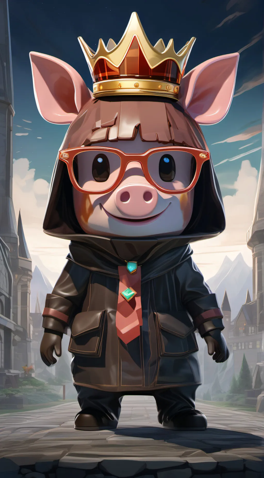 ai character: Piggy 🐷  background