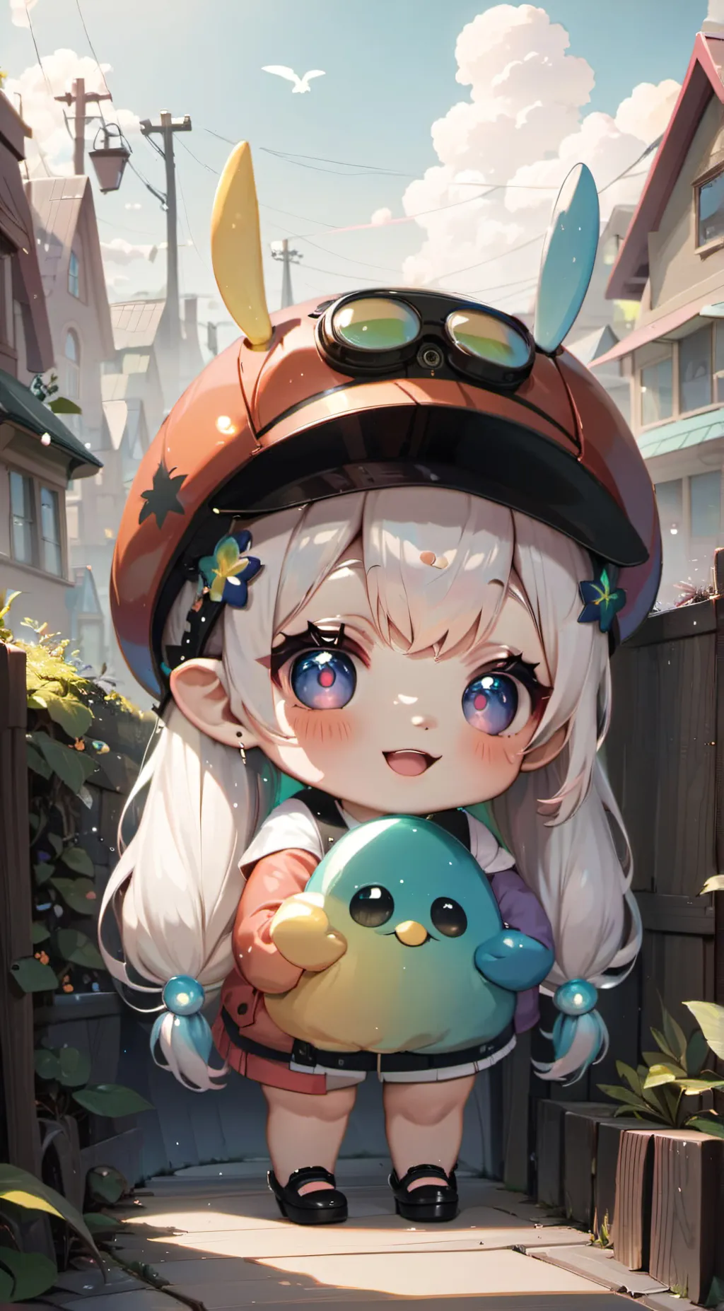 ai character: PURPLE background