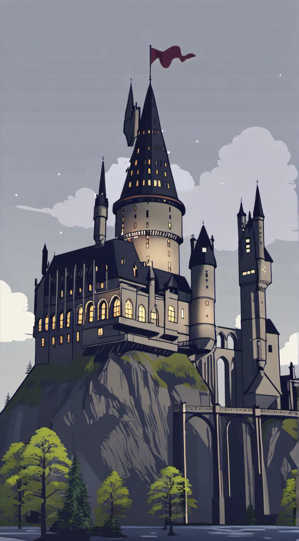 ai character: Hogwarts background