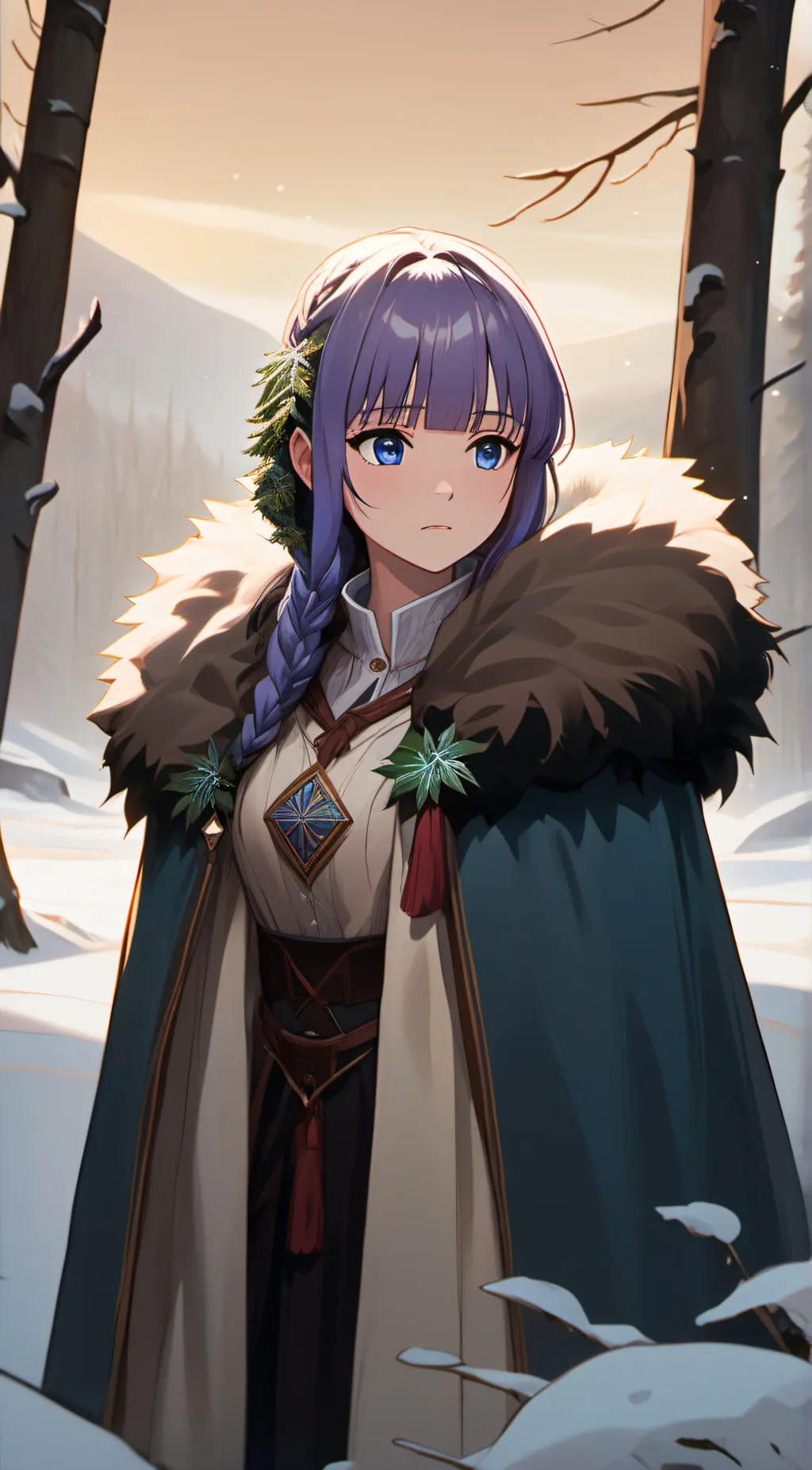 ai character: fern frieren background