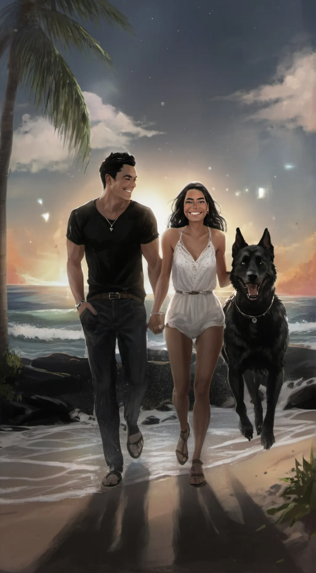 ai character: liz,luna,bob background