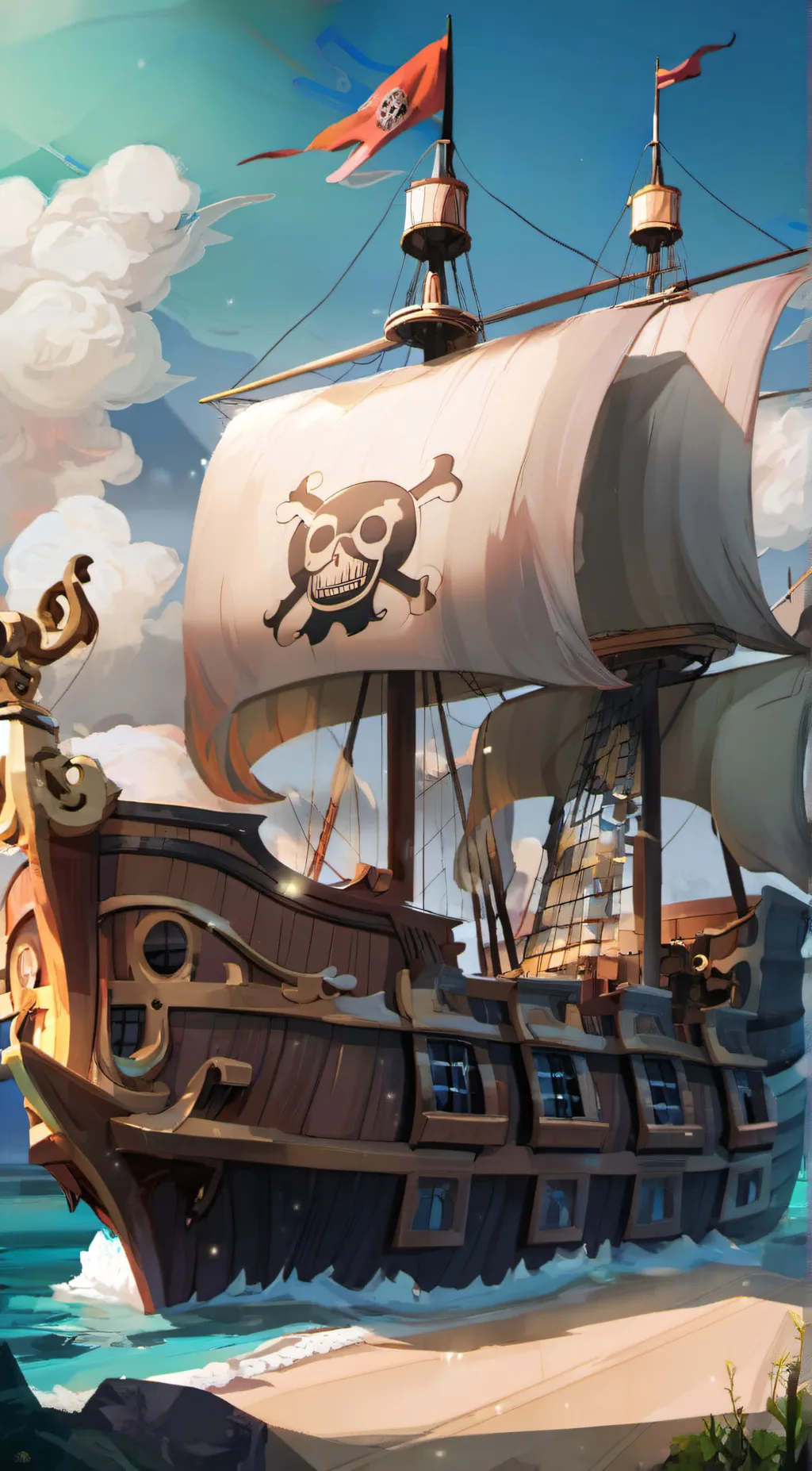 ai character: one piece ☠️ background