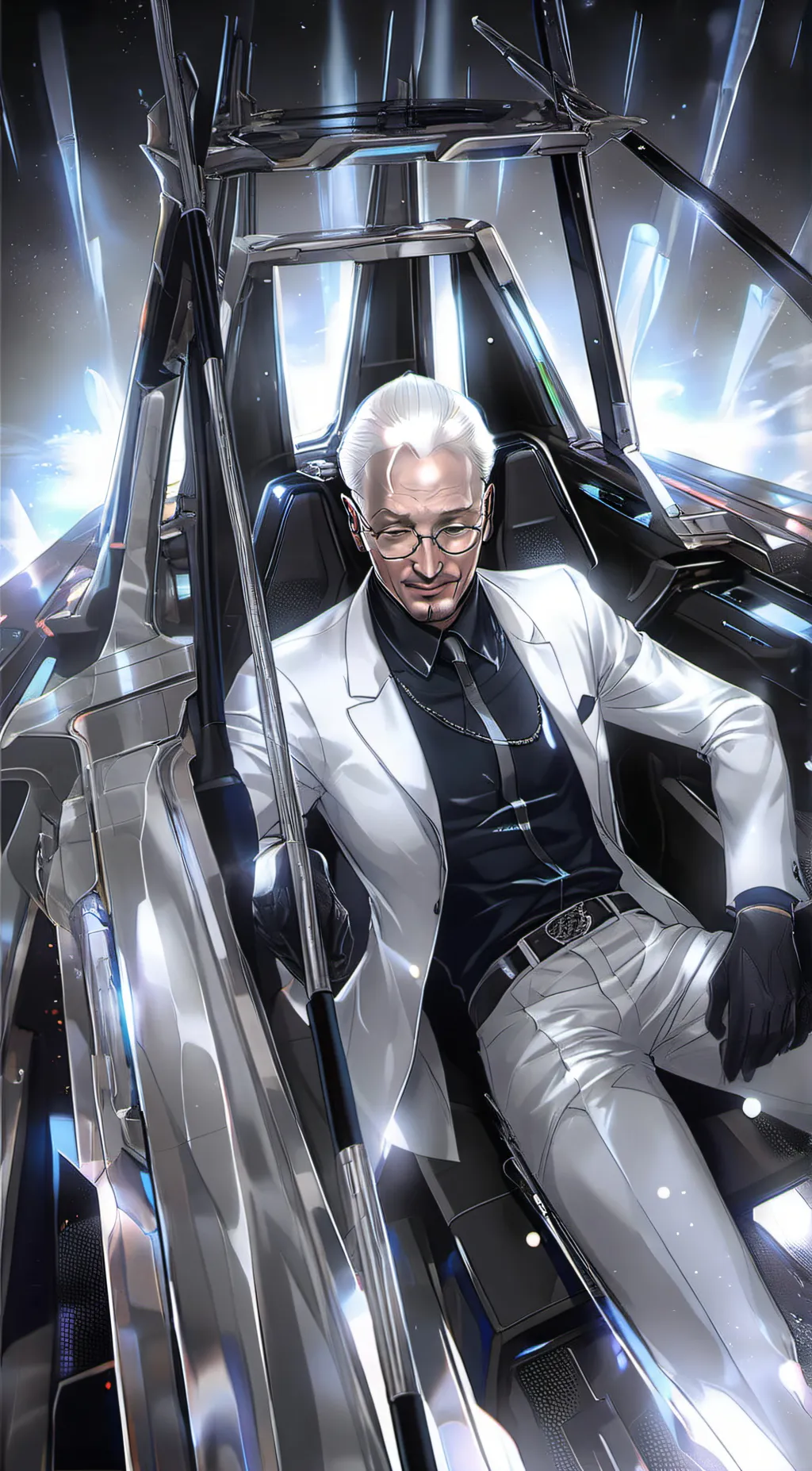 ai character: scientist toilet background