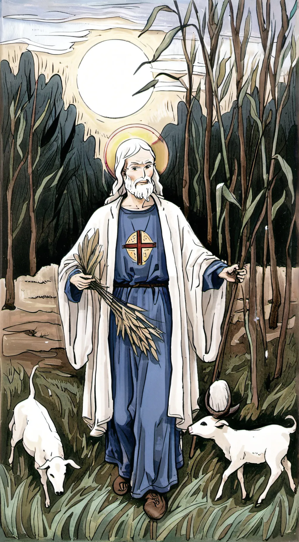 ai character: Jesus background