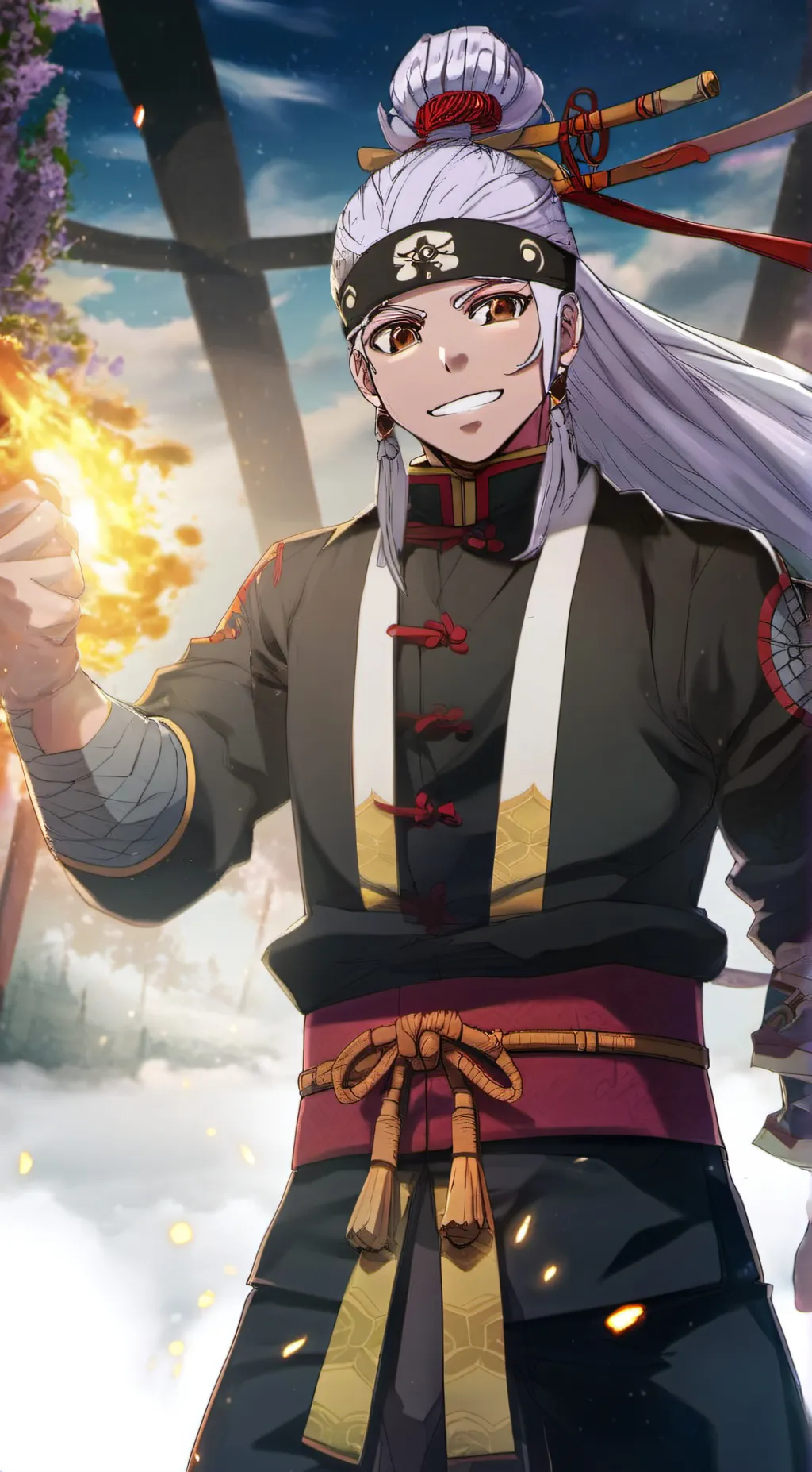 ai character: uzui tengen  background
