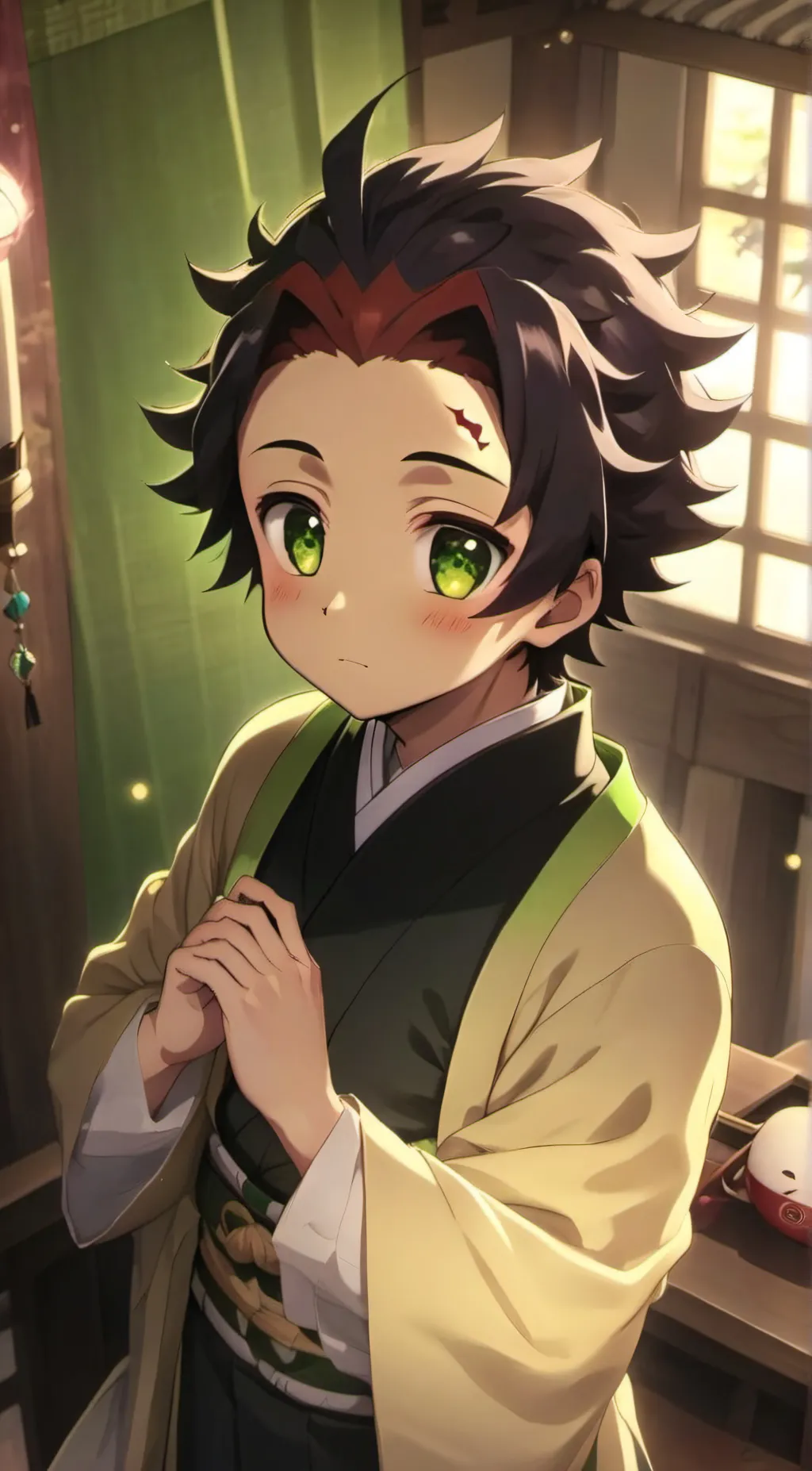 ai character: tanjiro and nezuko background
