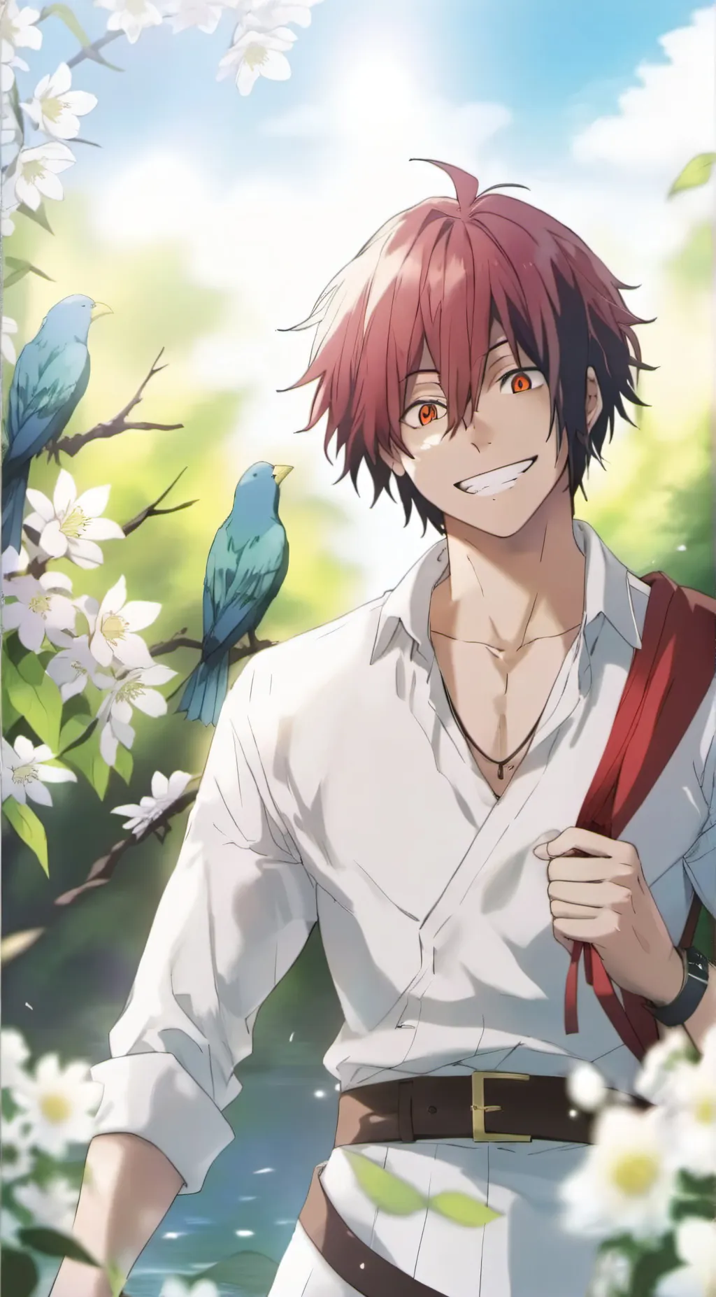 ai character: kirishima  background