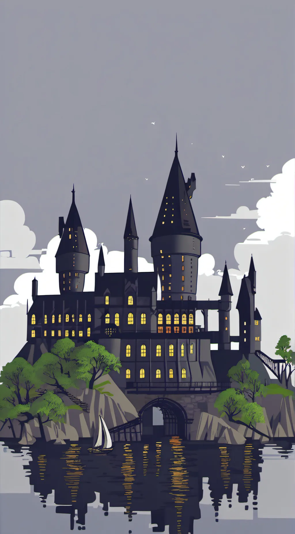 ai character: Hogwarts background