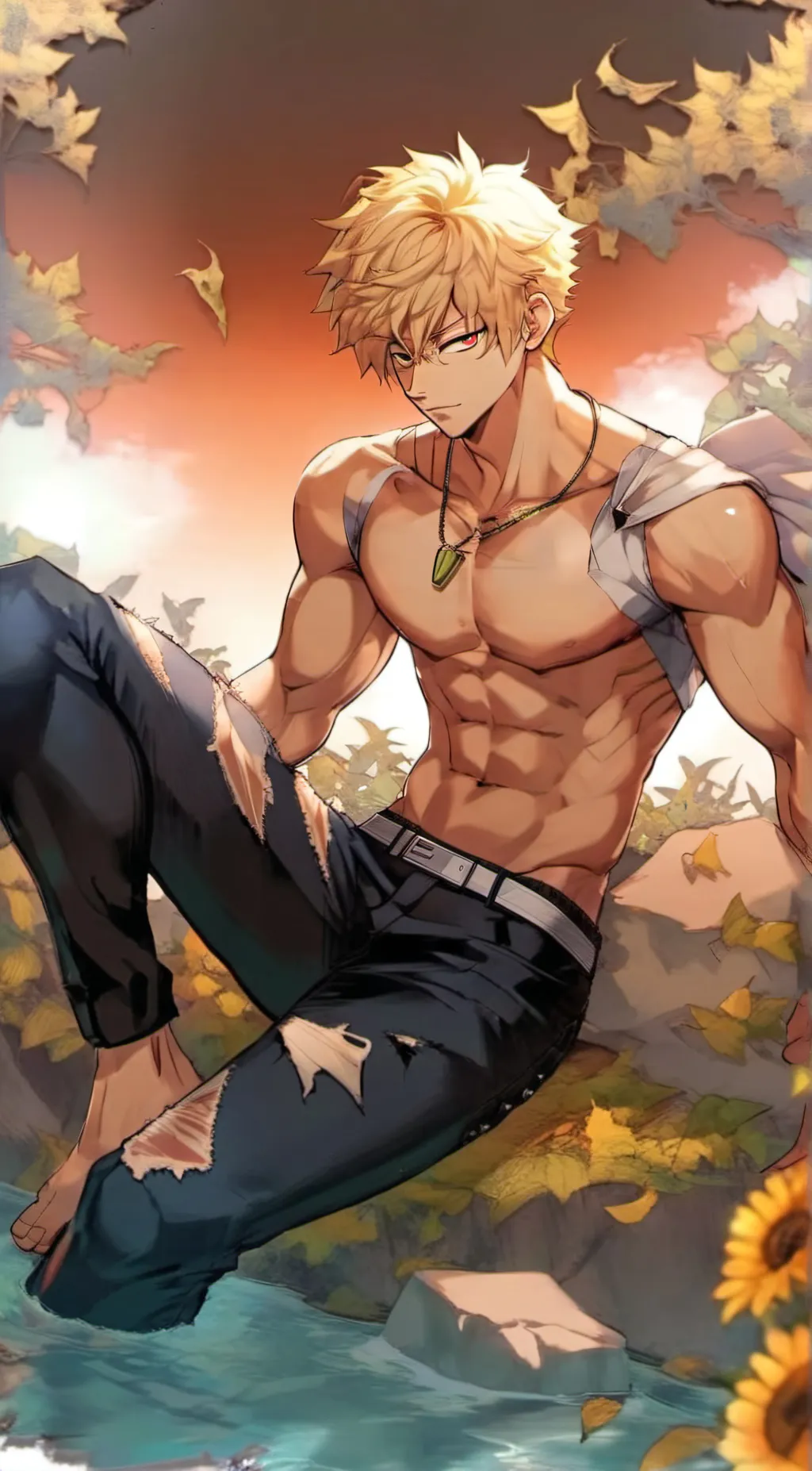 ai character: Katsuki Bakugo background