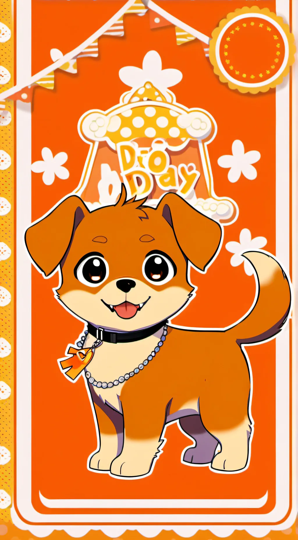ai character: dog day  background