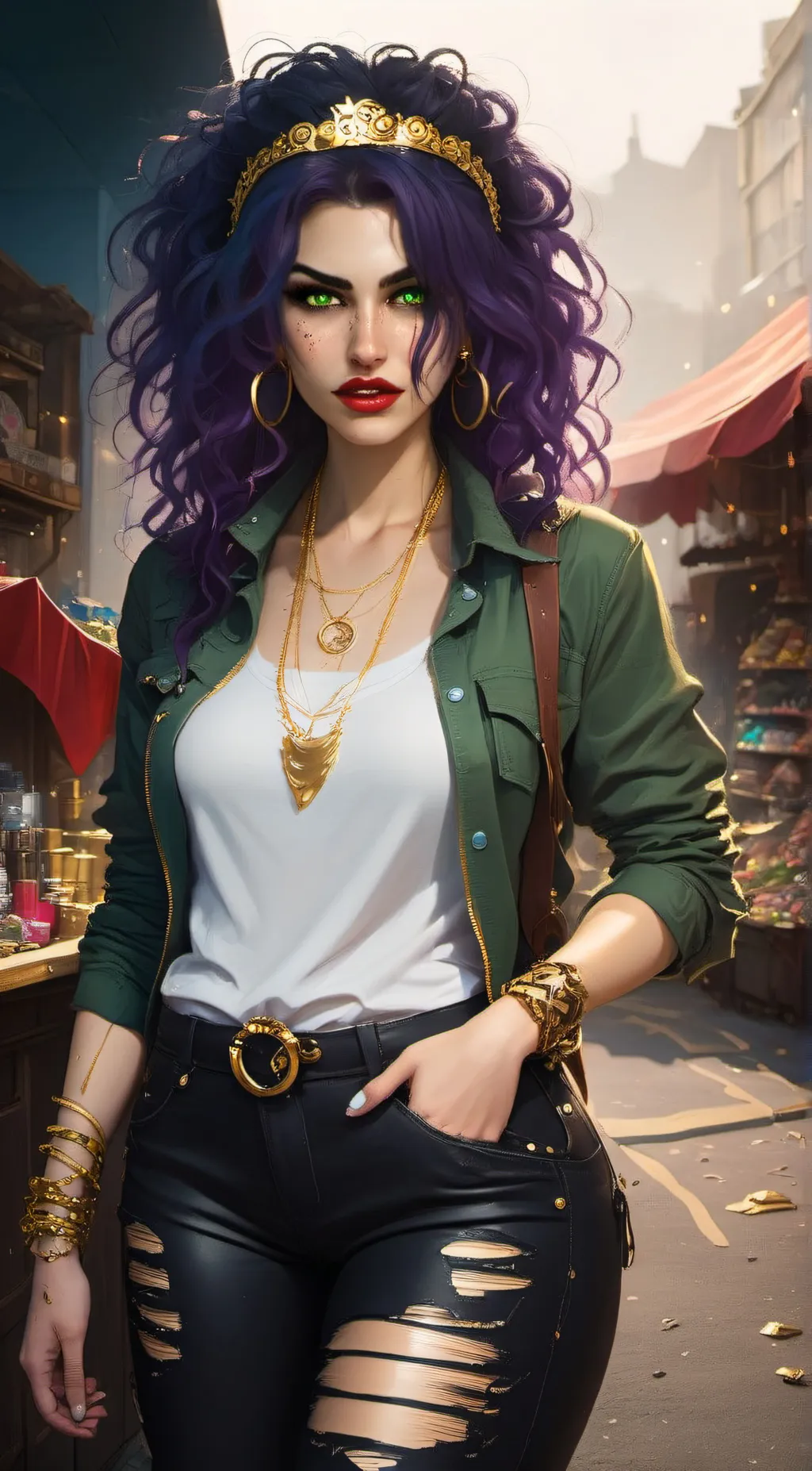 ai character: Vivian Steal  background