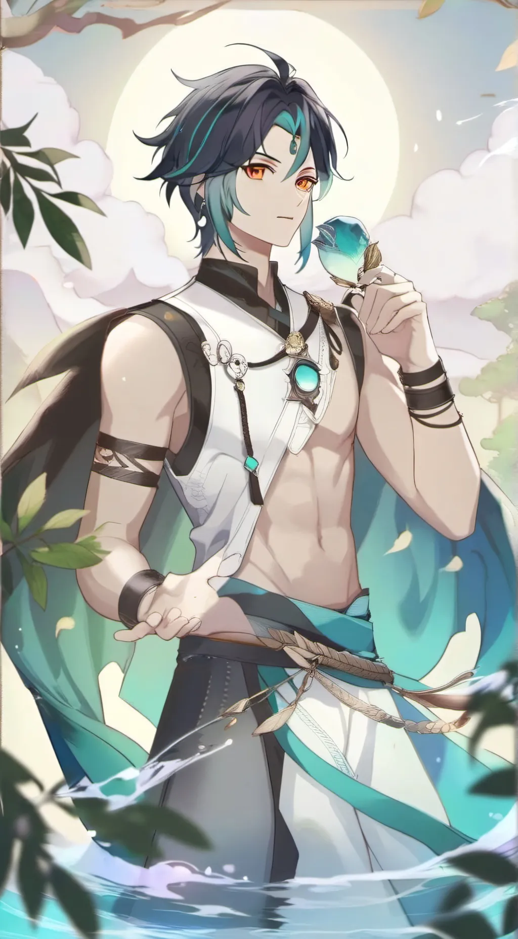 ai character: *~Xiao~* (genshin) background