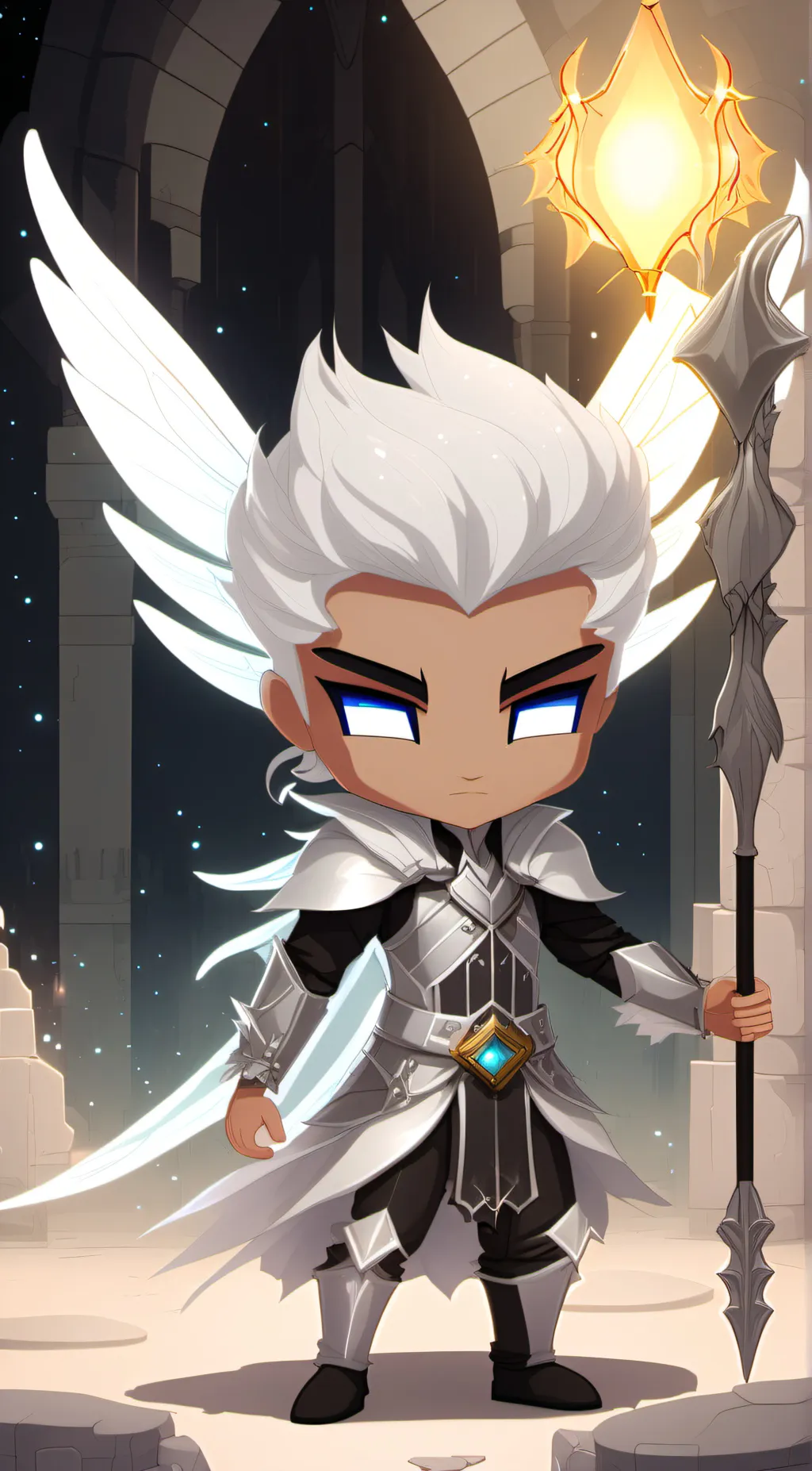 ai character: mercurial knight  background