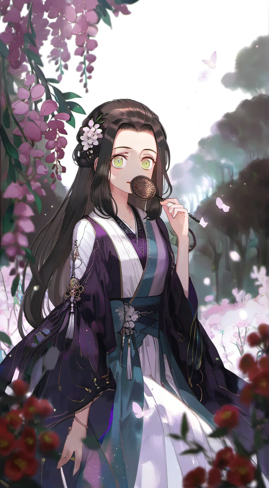 ai character: Nezuko background