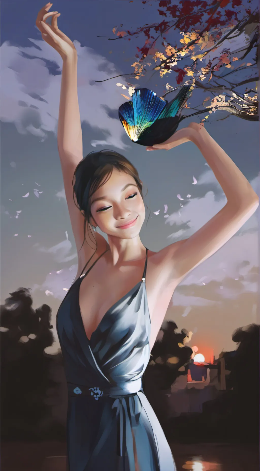 ai character: santina sexy background