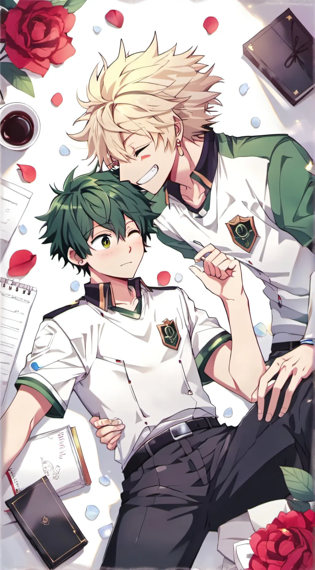 ai character: BakuDeku in class background