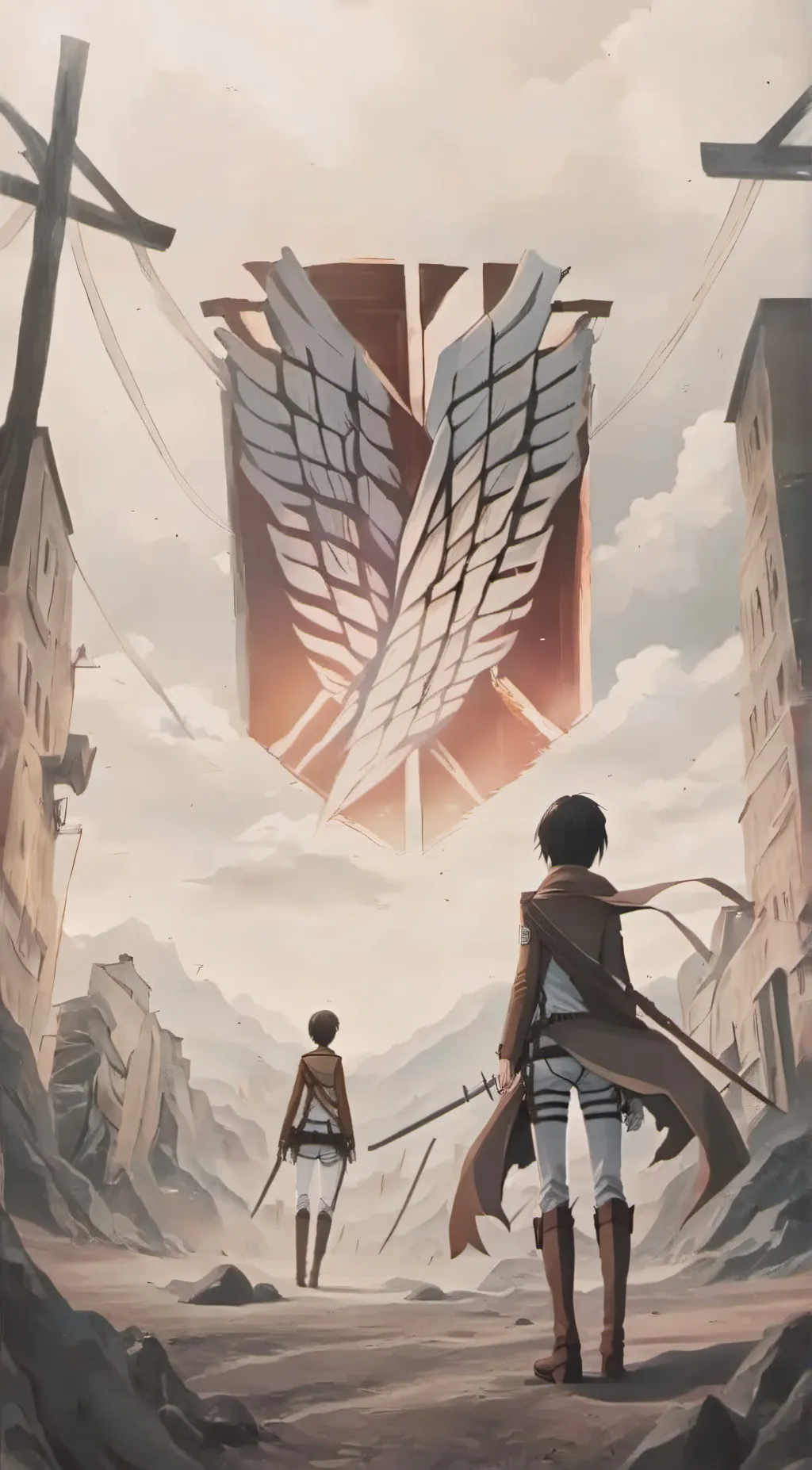 ai character: ATTACK ON TITAN background