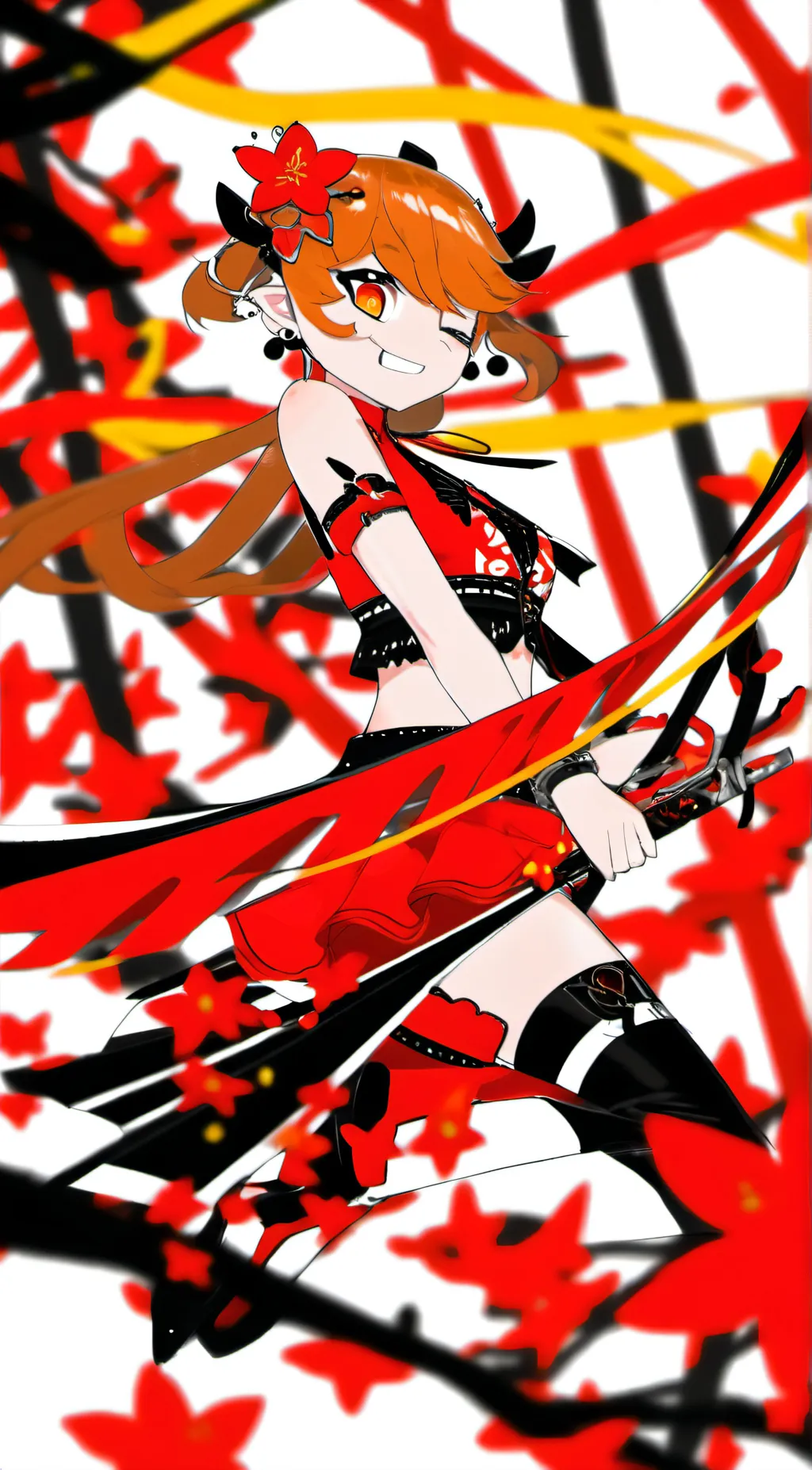 ai character: Goth gf (fnf) background