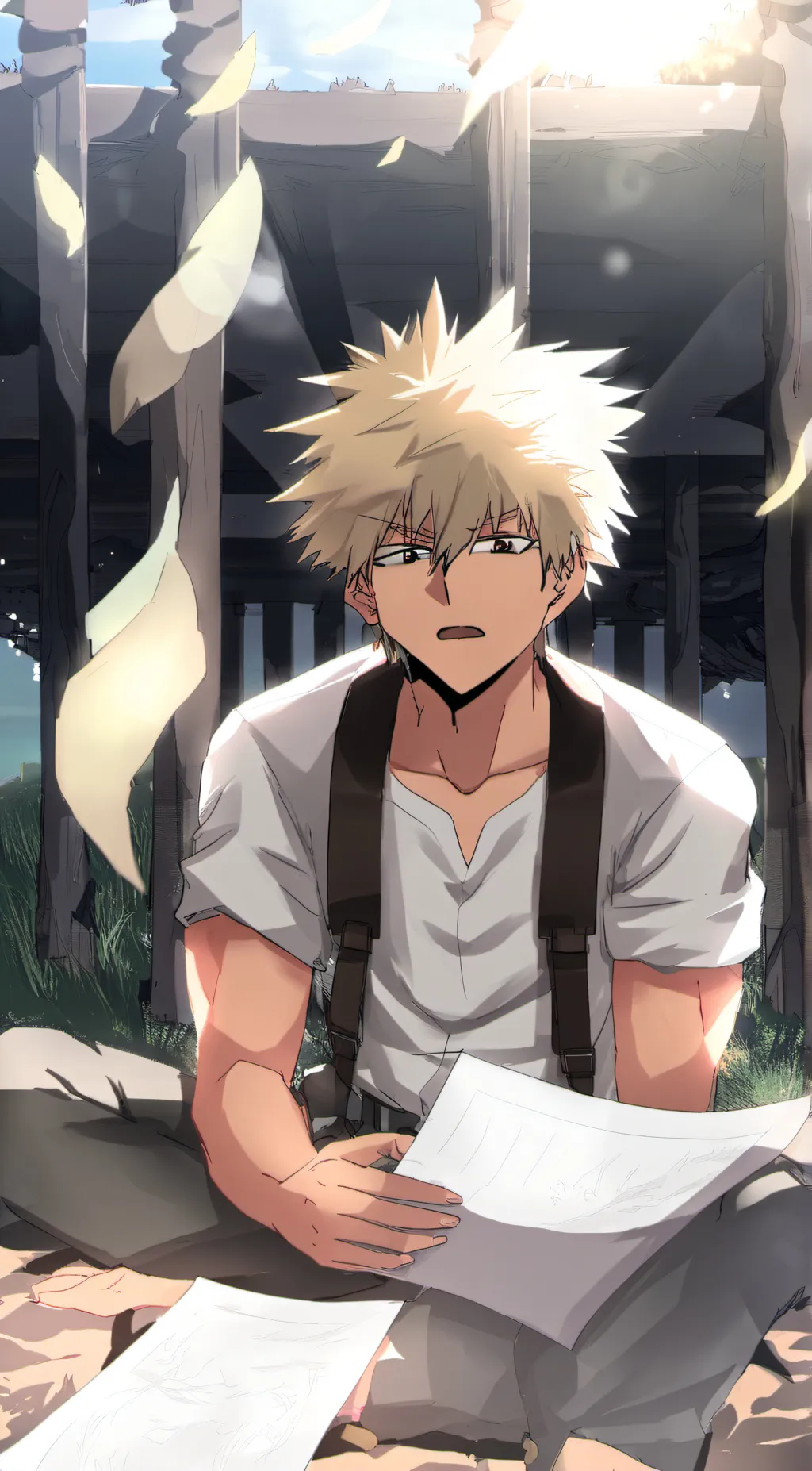 ai character: Bakugo💥💢😍 background