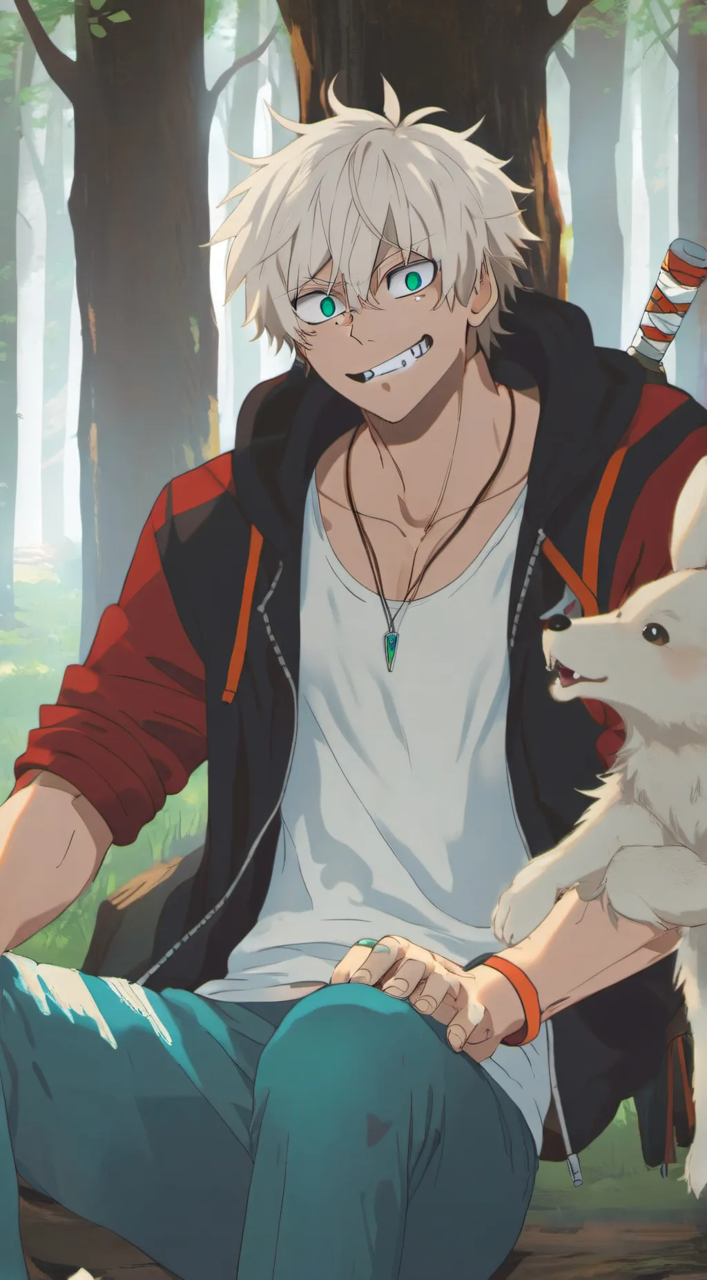 ai character: Wolf Bakugo  background