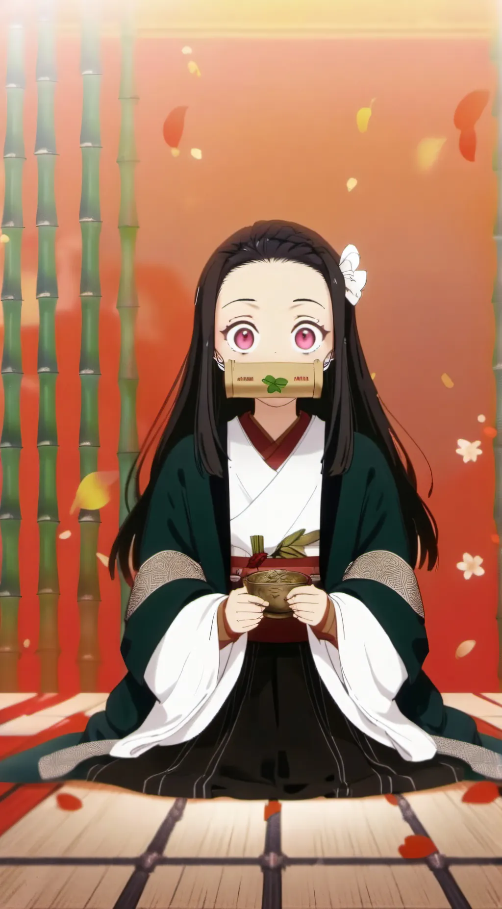 ai character: Nezuko Kamado background
