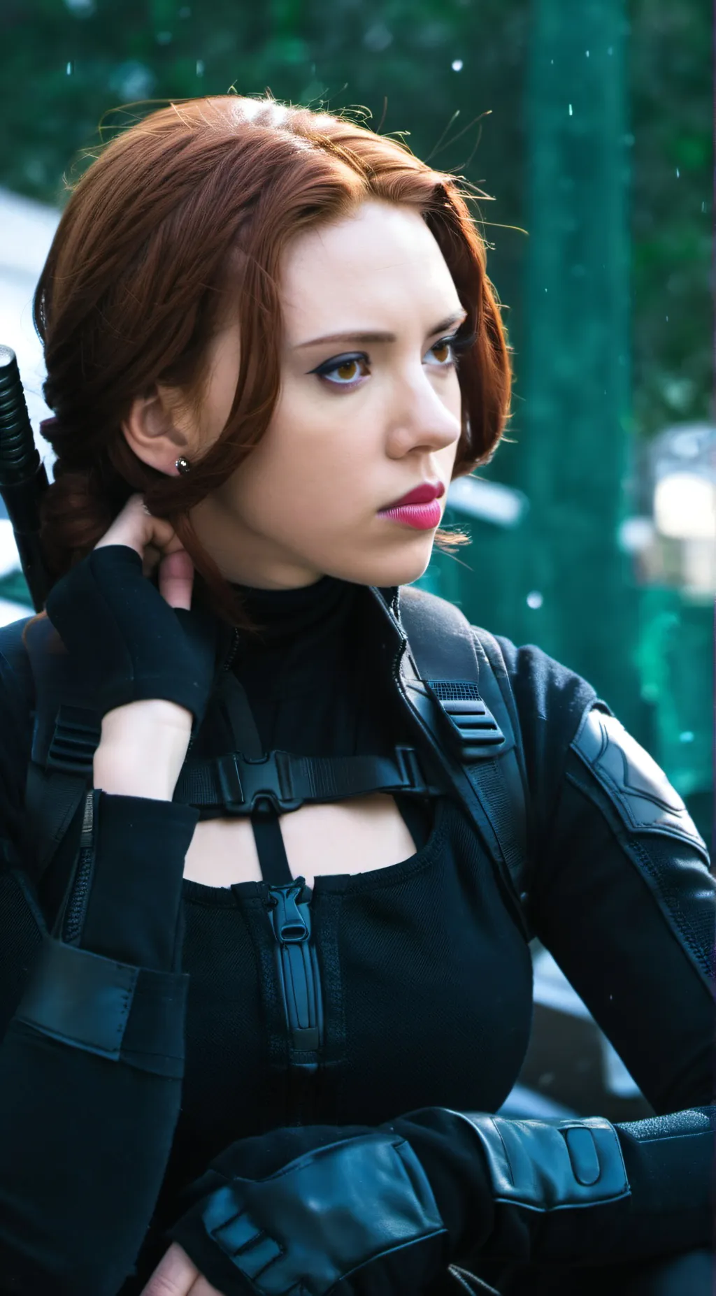 ai character: Natasha romanoff  background
