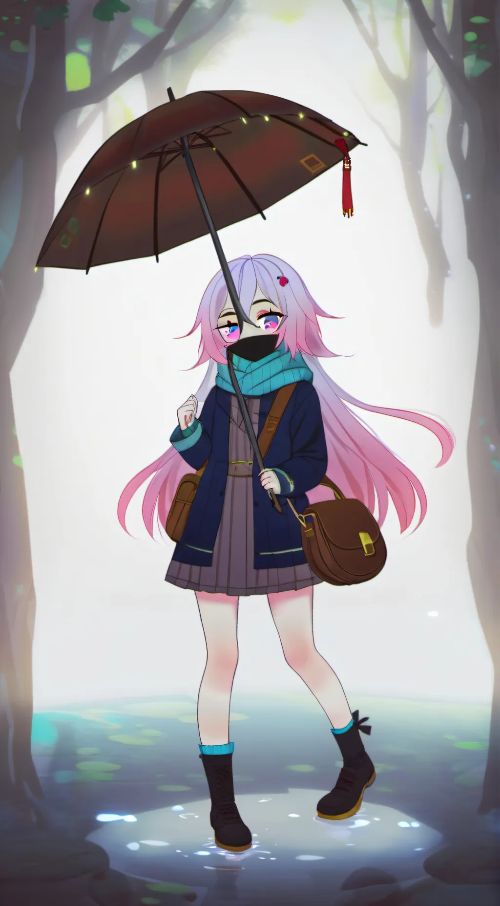 ai character: cotton candy background