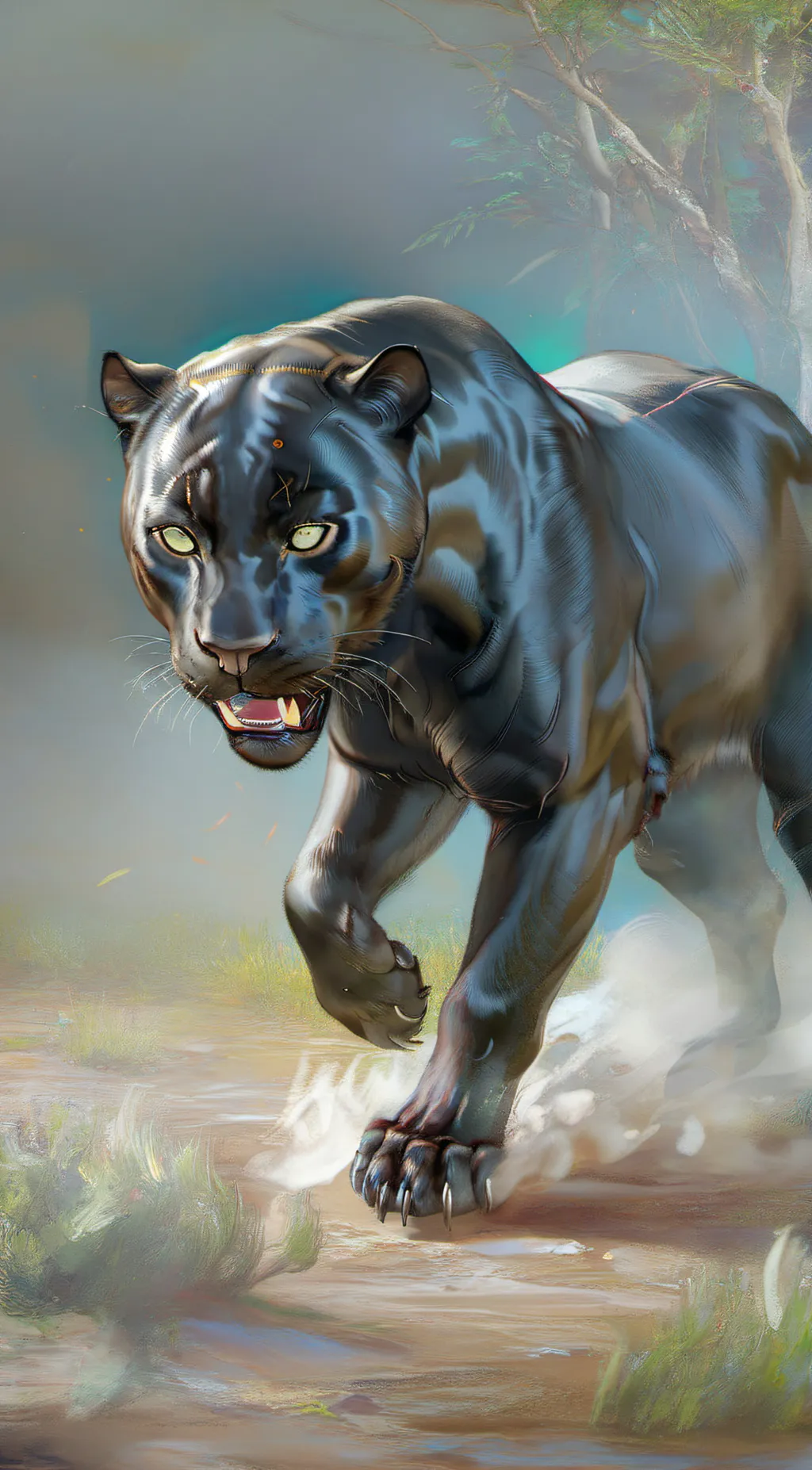 ai character: Mysterious Panther background