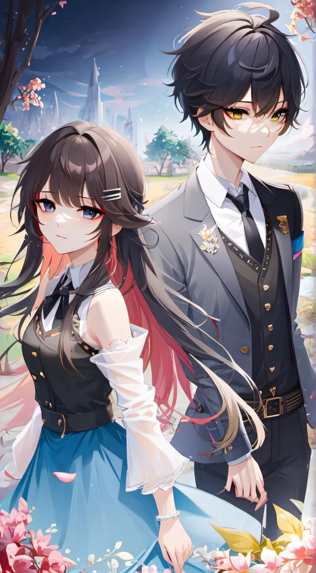 ai character: hiro,akane background