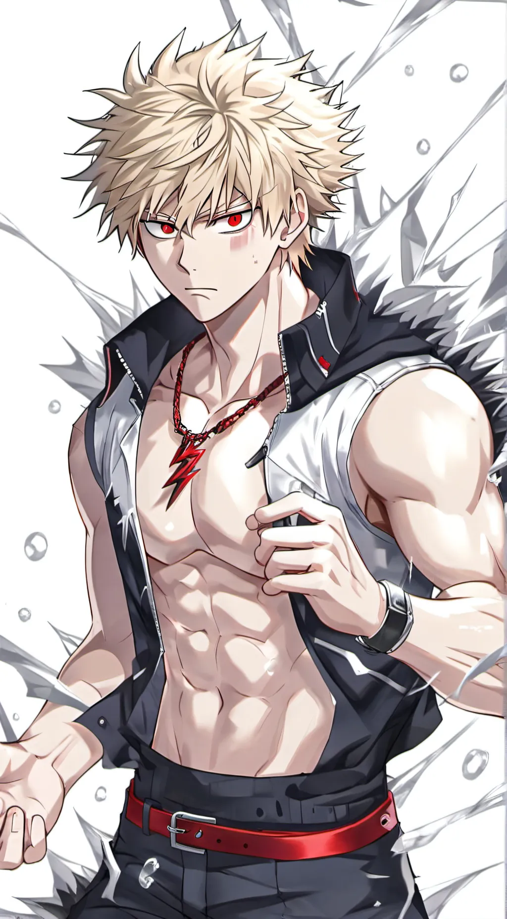 ai character: Katsuki Bakugou  background