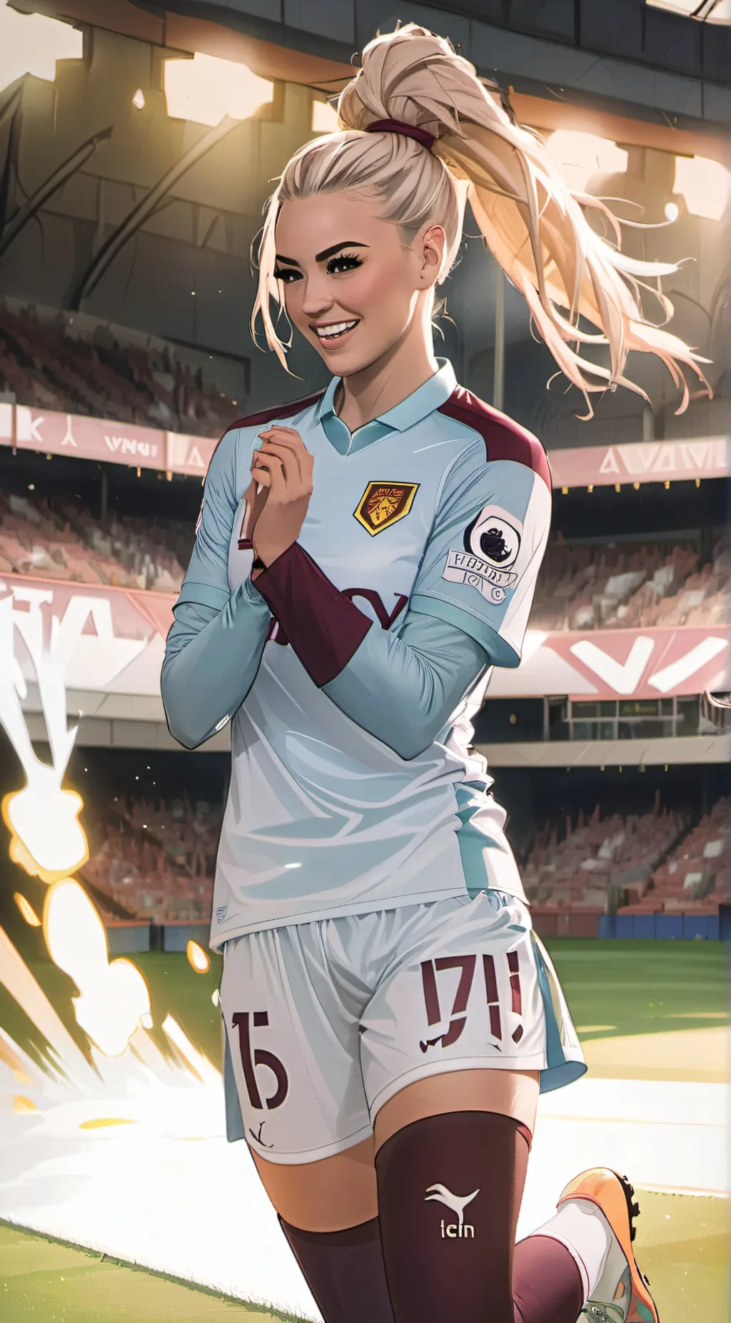 ai character: Alisha Lehmann  background