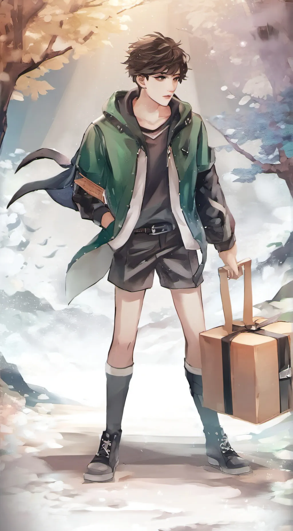 ai character: tanjiro  background