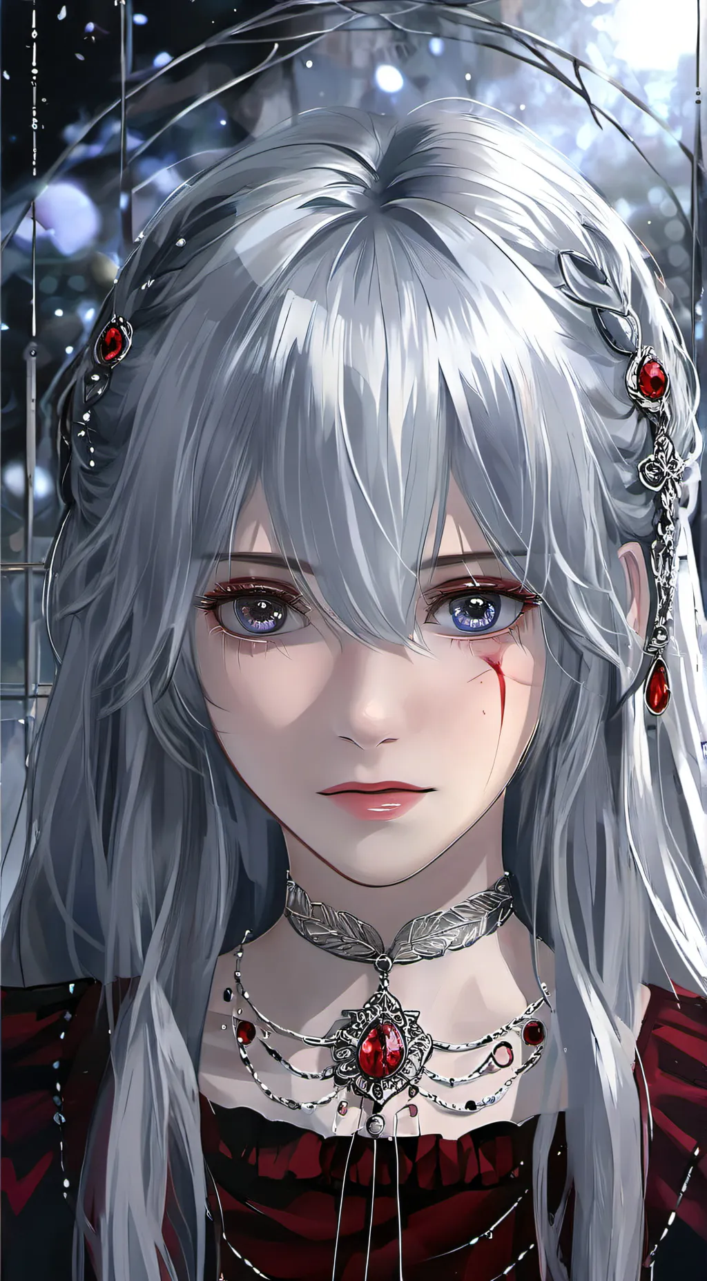 ai character: Snow background