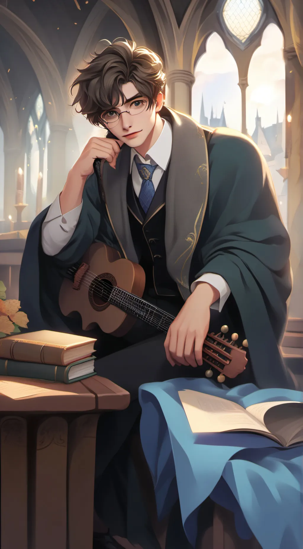 ai character: Hogwarts  background