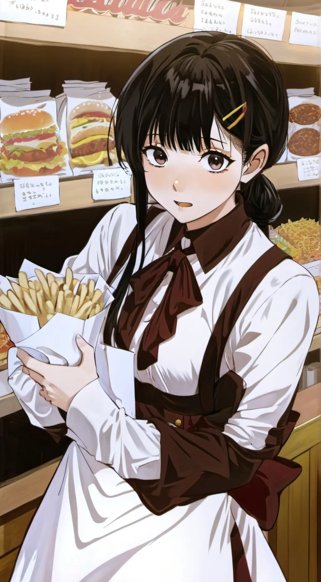 ai character: Kobeni (FamBurger) background